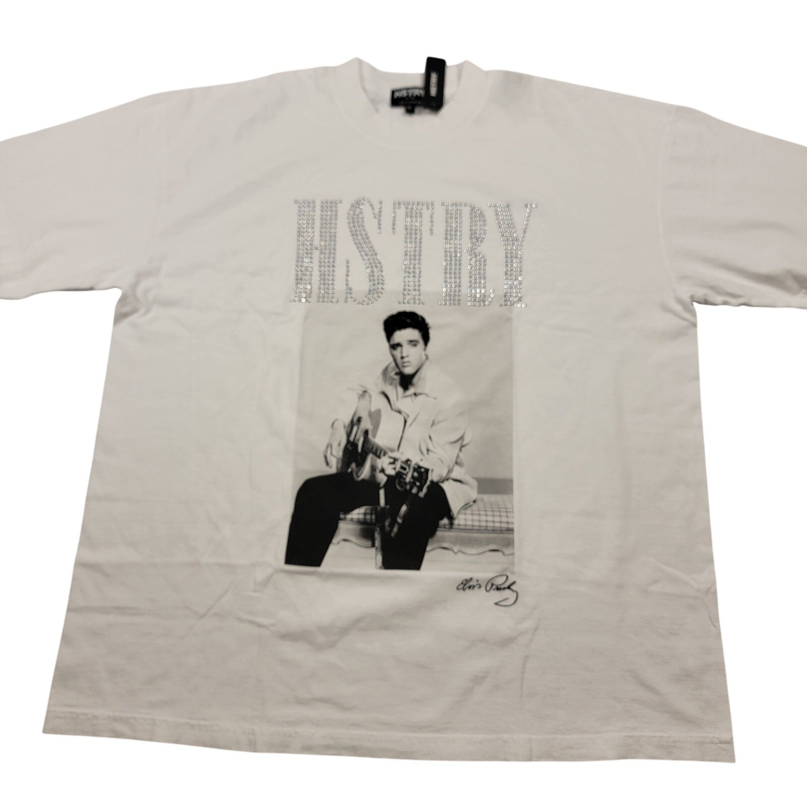 HSTRY by NAS Elvis Presley 2Pack XL Rhinestone & Graphic Tees NWT