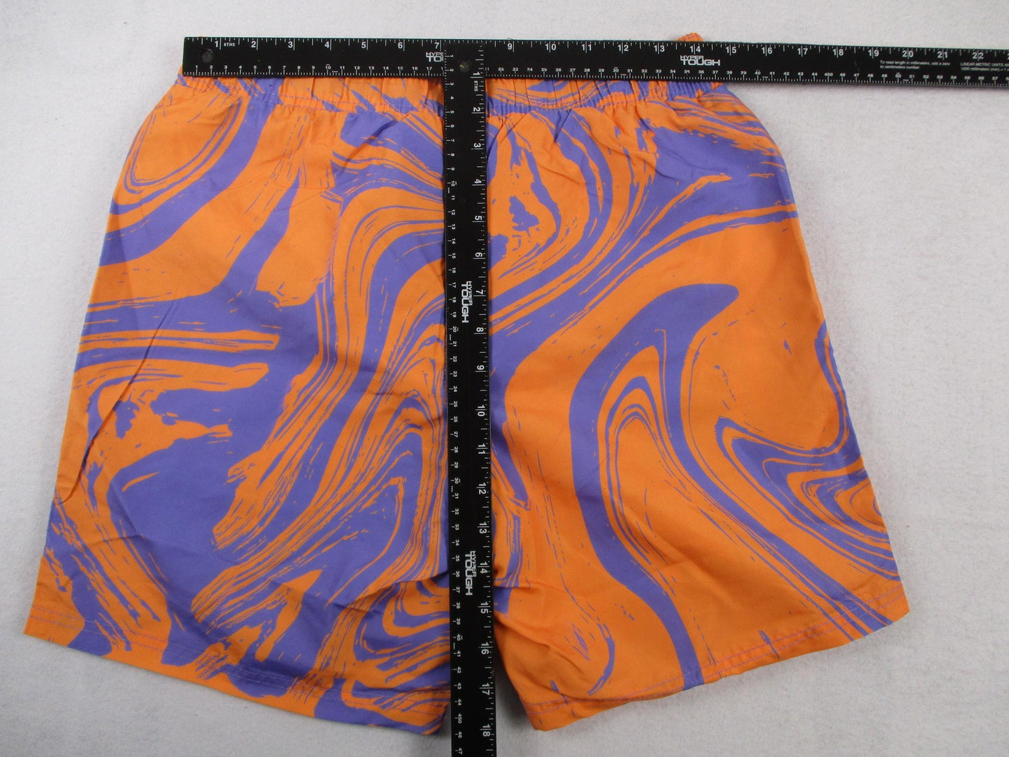MTV Swim Shorts Mens Size M Orange Purple Tie Dye UPF 50+ Music Television 12308