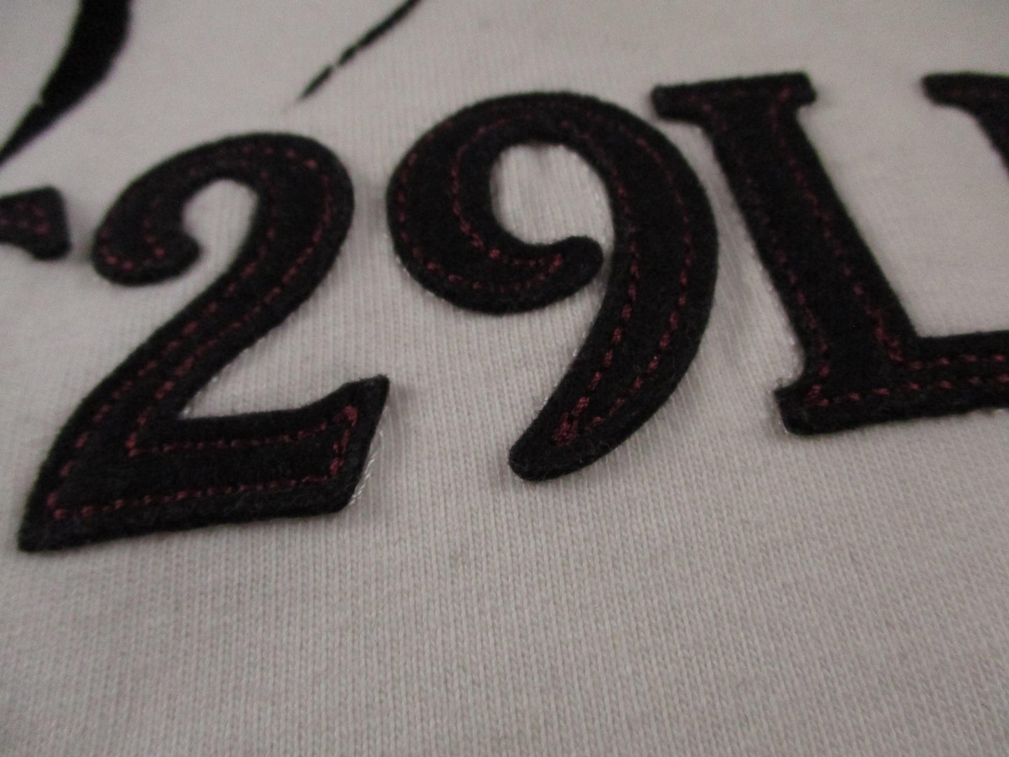 Lot29Luxe Shirt Mens Large White Maroon Raglan Cartoon Graphic Streetwear Tee10