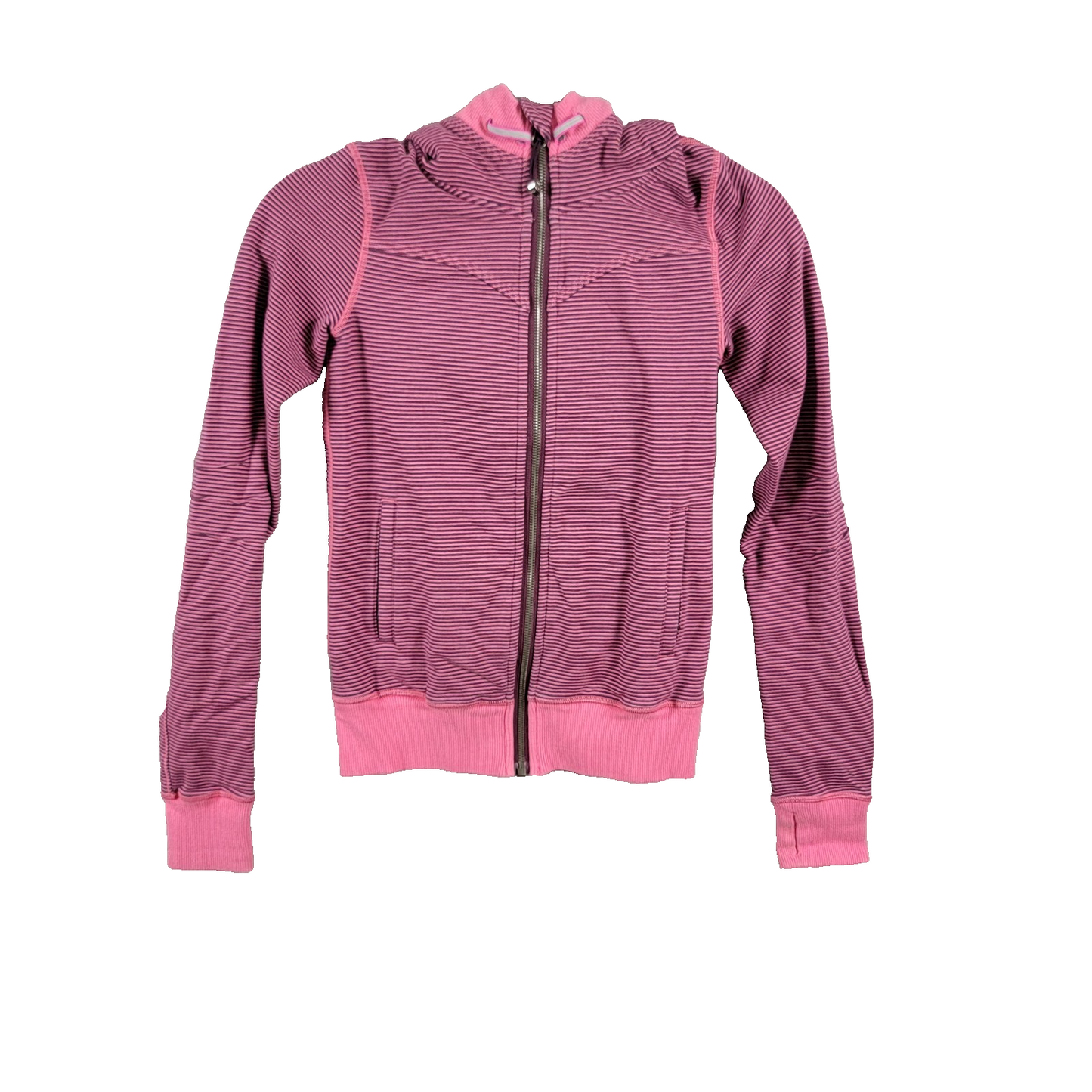 Lululemon Bliss Break Hoodie Pink Purple Striped Jacket Sweater Full Zip Run 2540