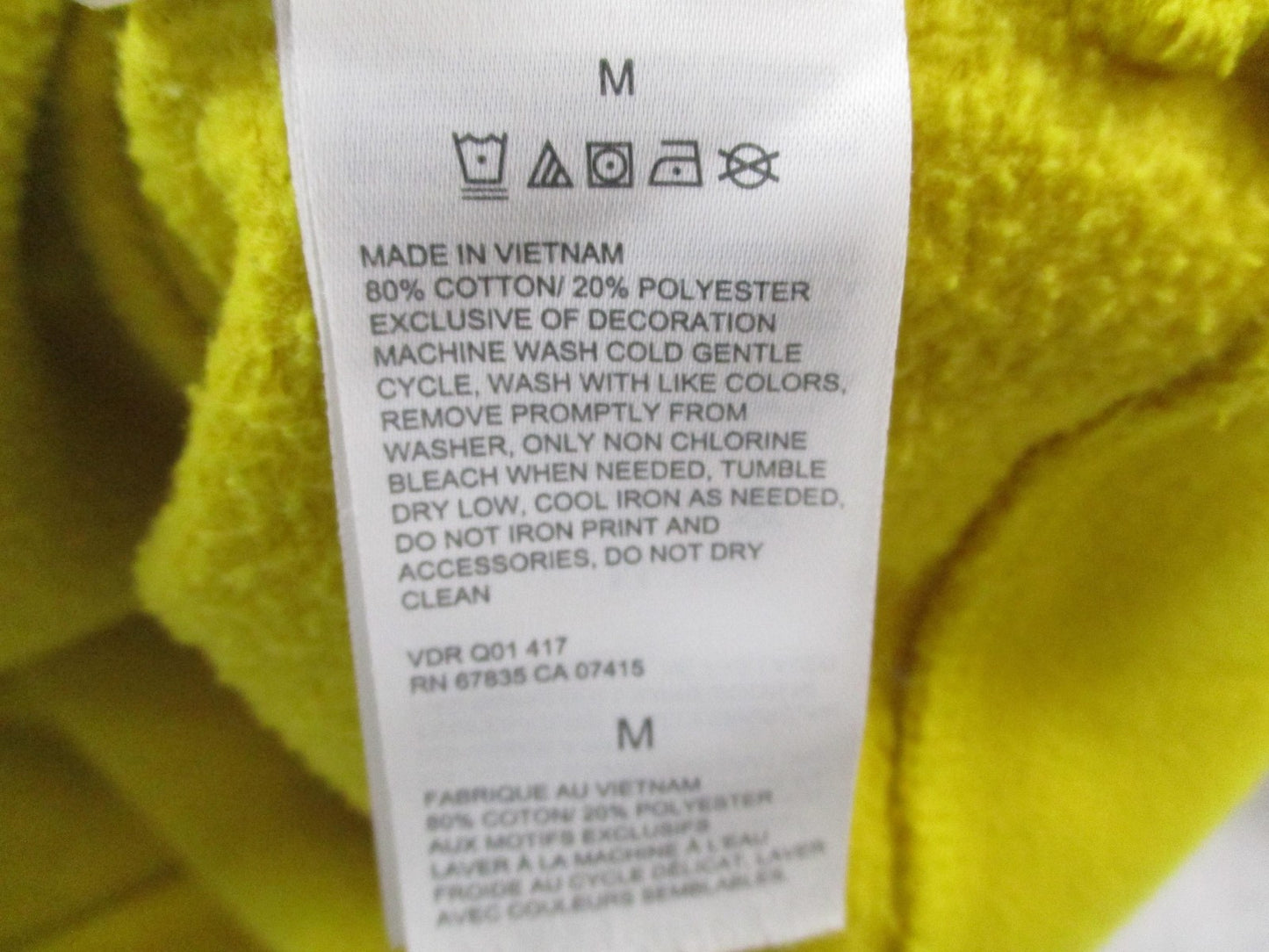 Nautica Lil Yachty Hoodie Mens Medium Yellow Sailing Team Graphic Pullover 14813