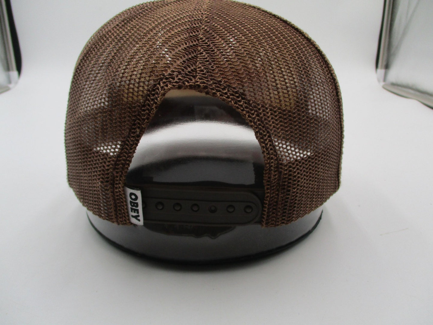 Obey Hat Cap Snap Back Mens One Size Brown Mesh Trucker Sunshine Graphic8