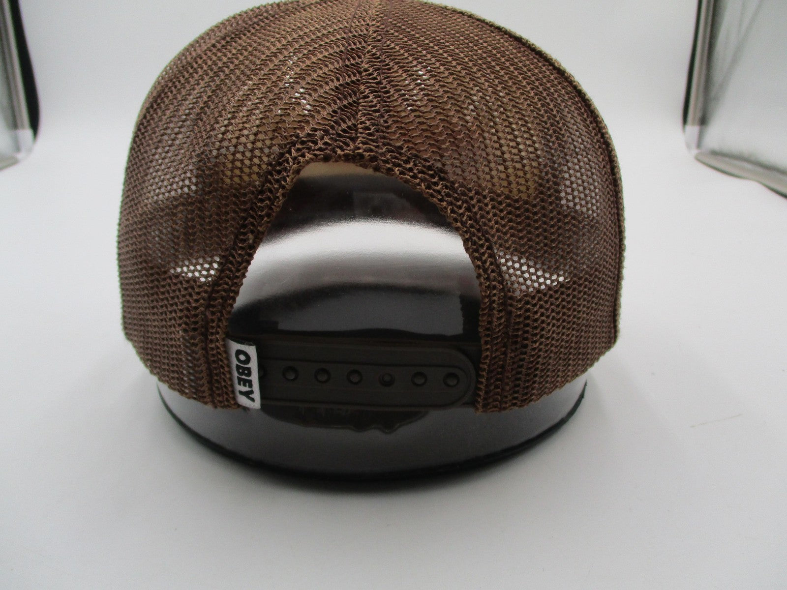 Obey Hat Cap Snap Back Mens One Size Brown Mesh Trucker Sunshine Graphic8