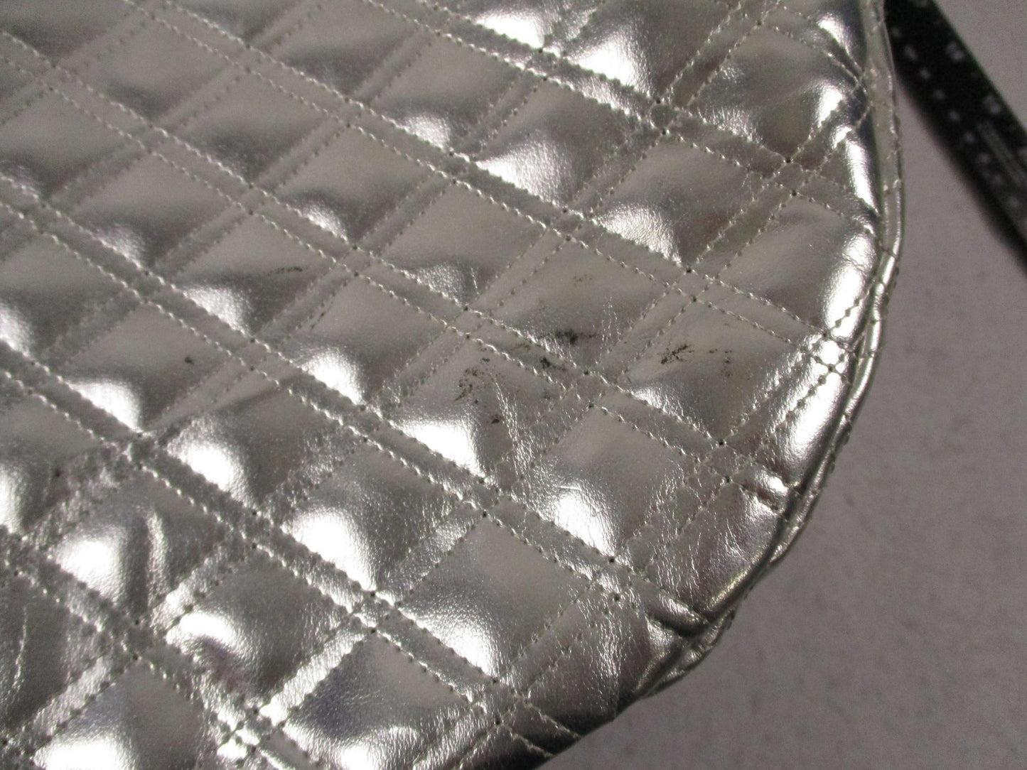 Life Is Tennis Metallic Quilted Backpack Bag Silver Tennis Racket Holder Gear17