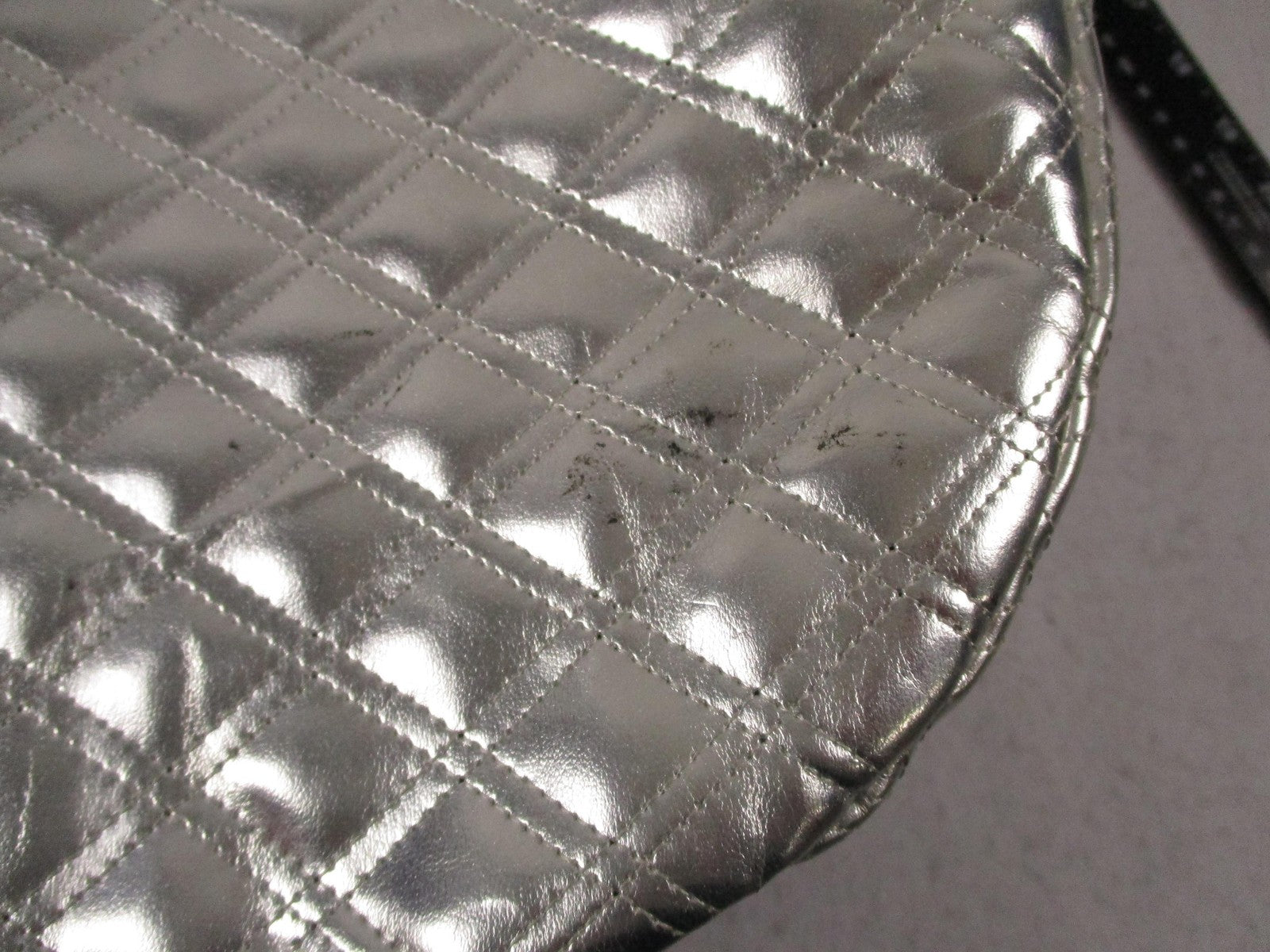 Life Is Tennis Metallic Quilted Backpack Bag Silver Tennis Racket Holder Gear17
