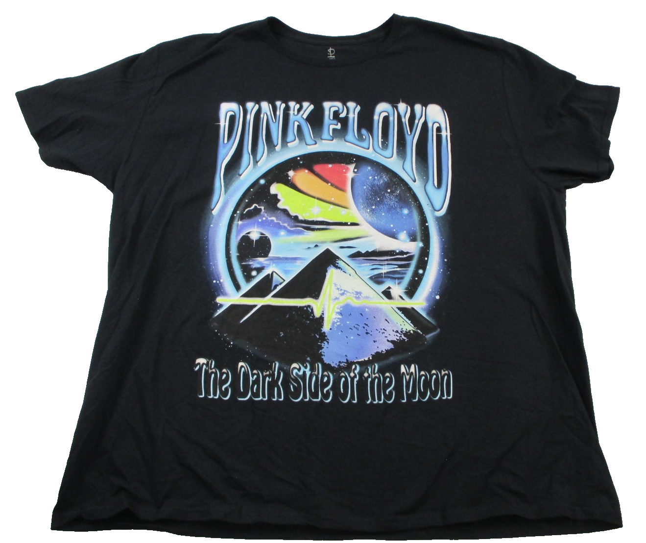 Pink Floyd Mens 3XL Black Dark Side Of Moon Graphic Band Tee Rock Music 1371720