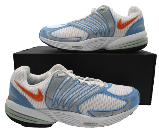 Vintage Nike Zoom Air Structure Shoes Women Sz 9.5 White Blue Orange Running 1T40