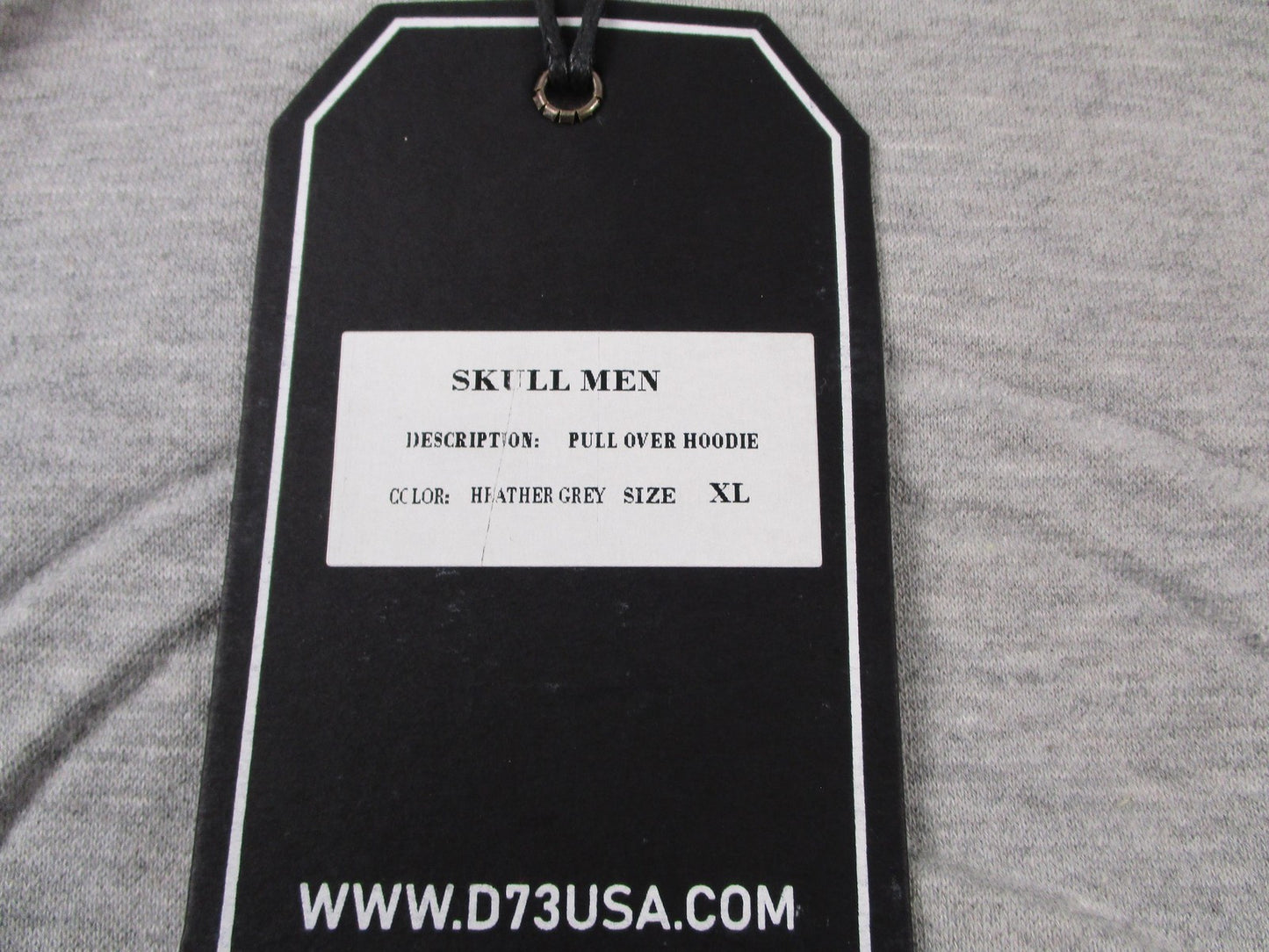 D73 USA Hot Wheels Hoodie Mens XL Gray Skull Graphic Pullover New