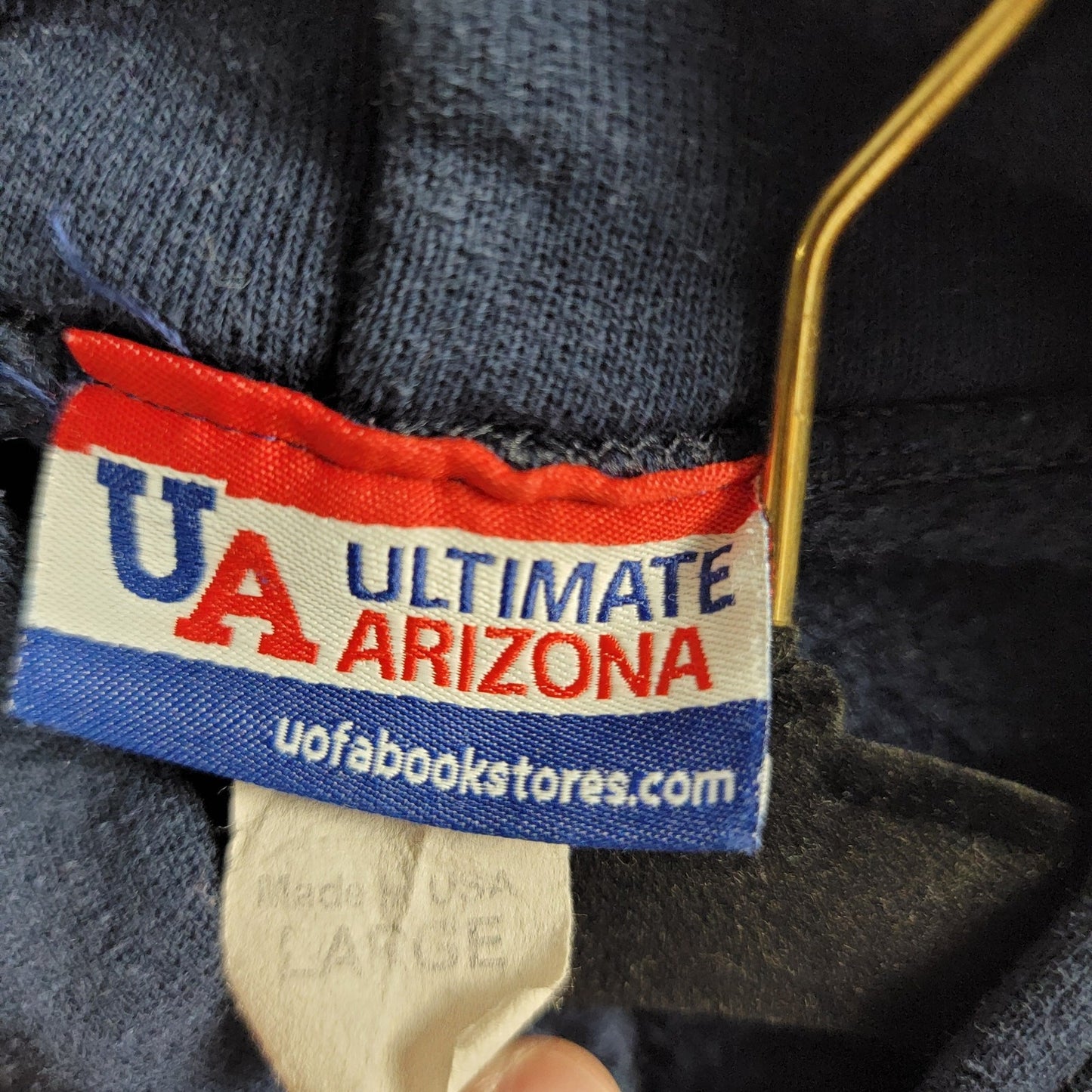 Vintage University Arizona Hoodie Navy Blue Large PreOwned College Callout 1342