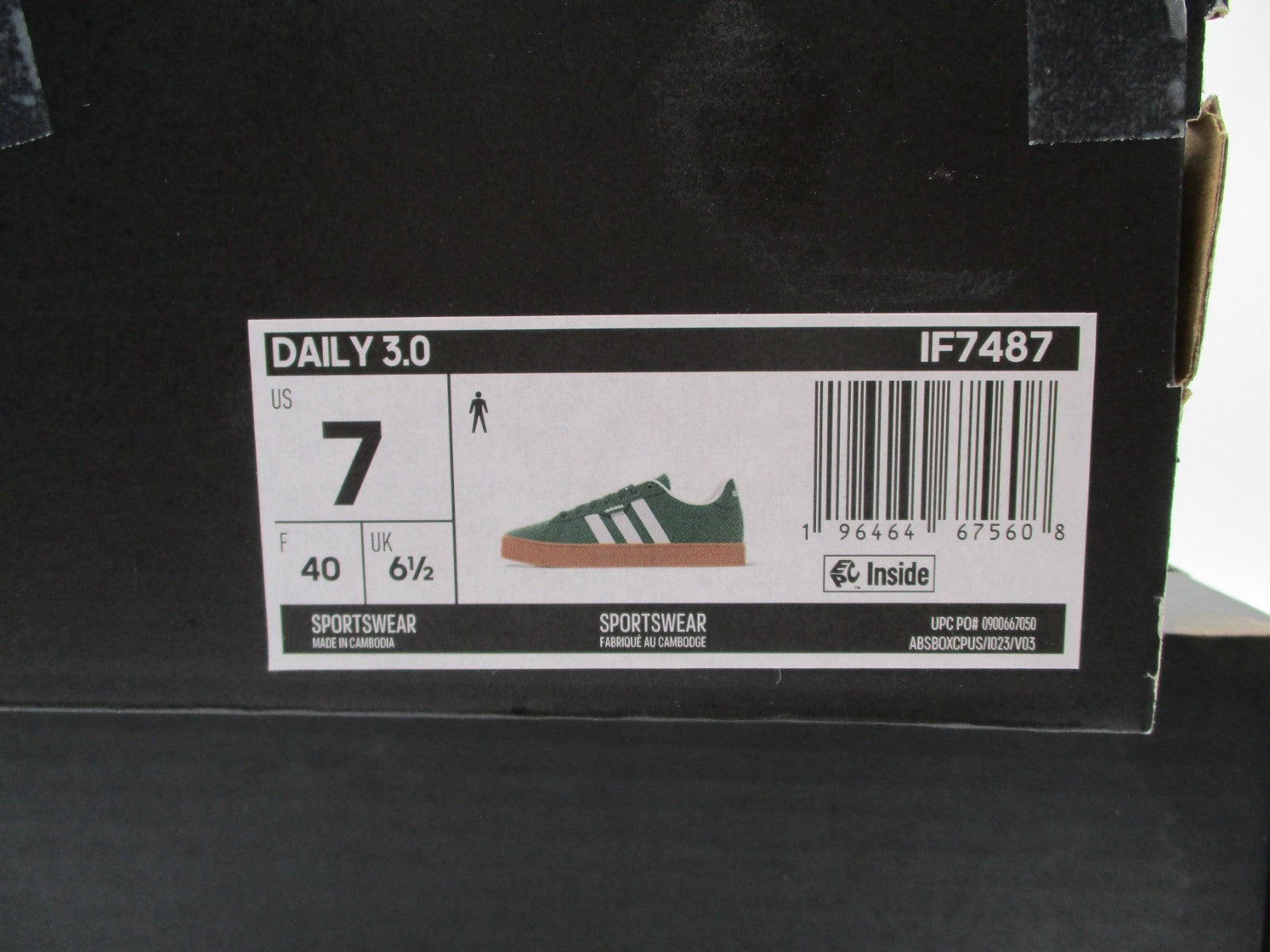 Adidas Daily 3.0 Men’s Sz 7 Green White Gum Casual Sneakers IF7487 Skate Shoes13