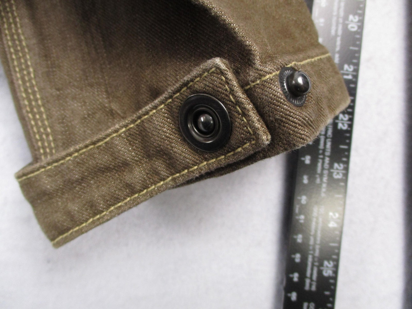 Parish Jacket Mens 4XL Brown Cotton Denim Military Workwear Snap Front Outdoor15