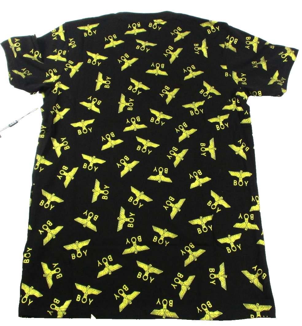 BOY London Shirt Mens Medium Black Eagle Logo Graphic Tee Streetwear 1302041