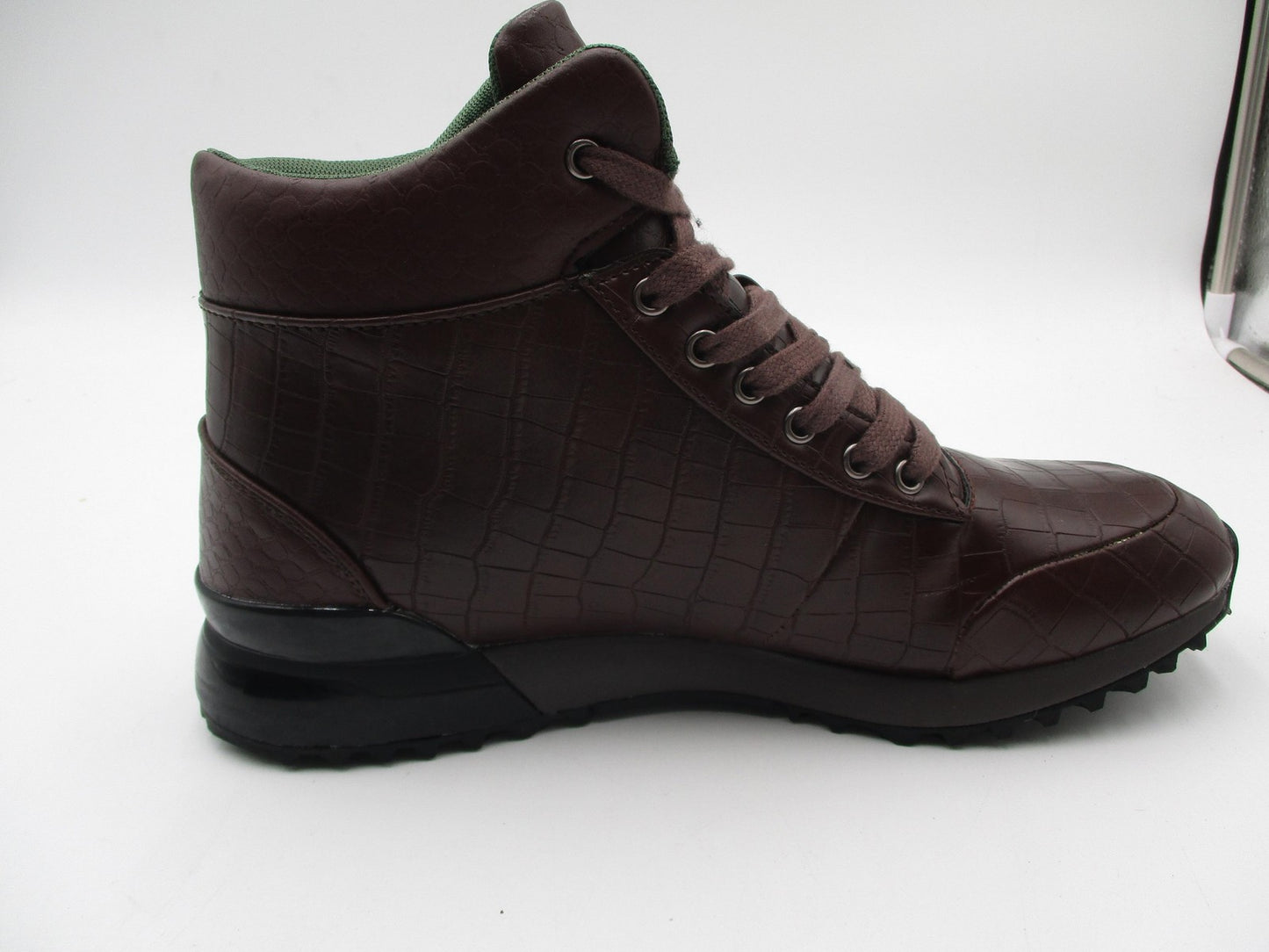 Mazino Hessonite-065 Boots Mens Size 9.5 Brown Croc Embossed Combat Ankle8