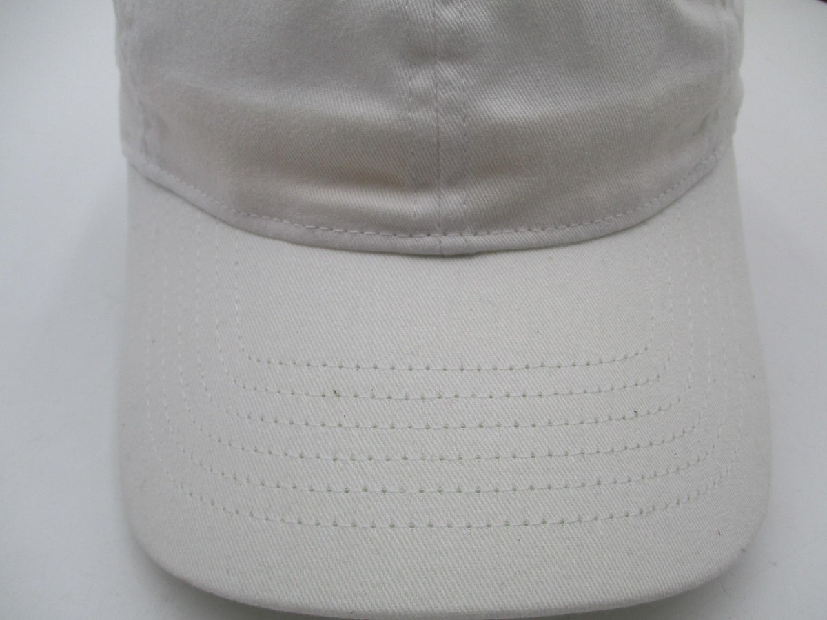 BIG Hat Cap Strap Back Mens One Size White Cotton Twill Baseball Dad Classic1