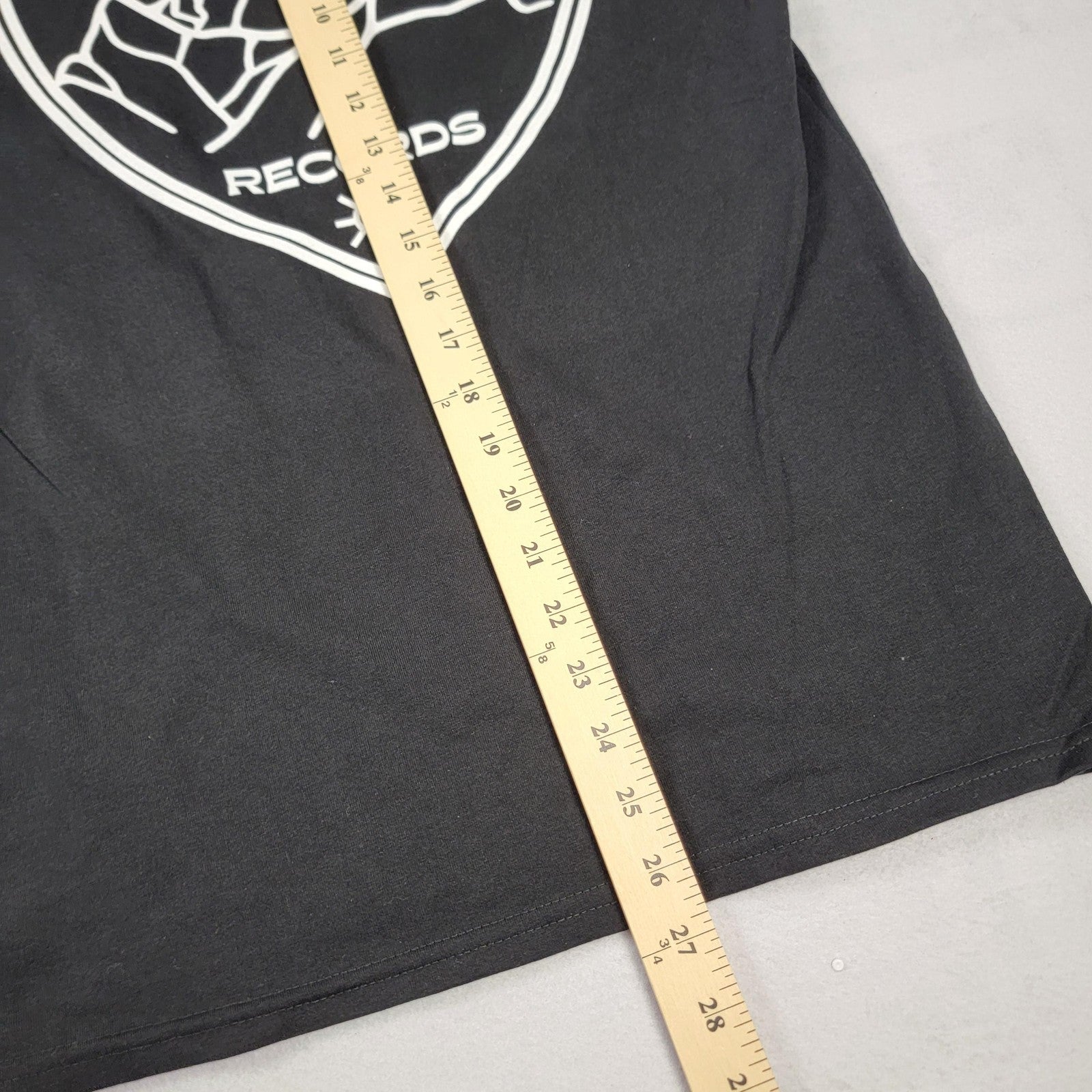 Off The Grid Records Shirt Small Black Graphic Back Print Music Label