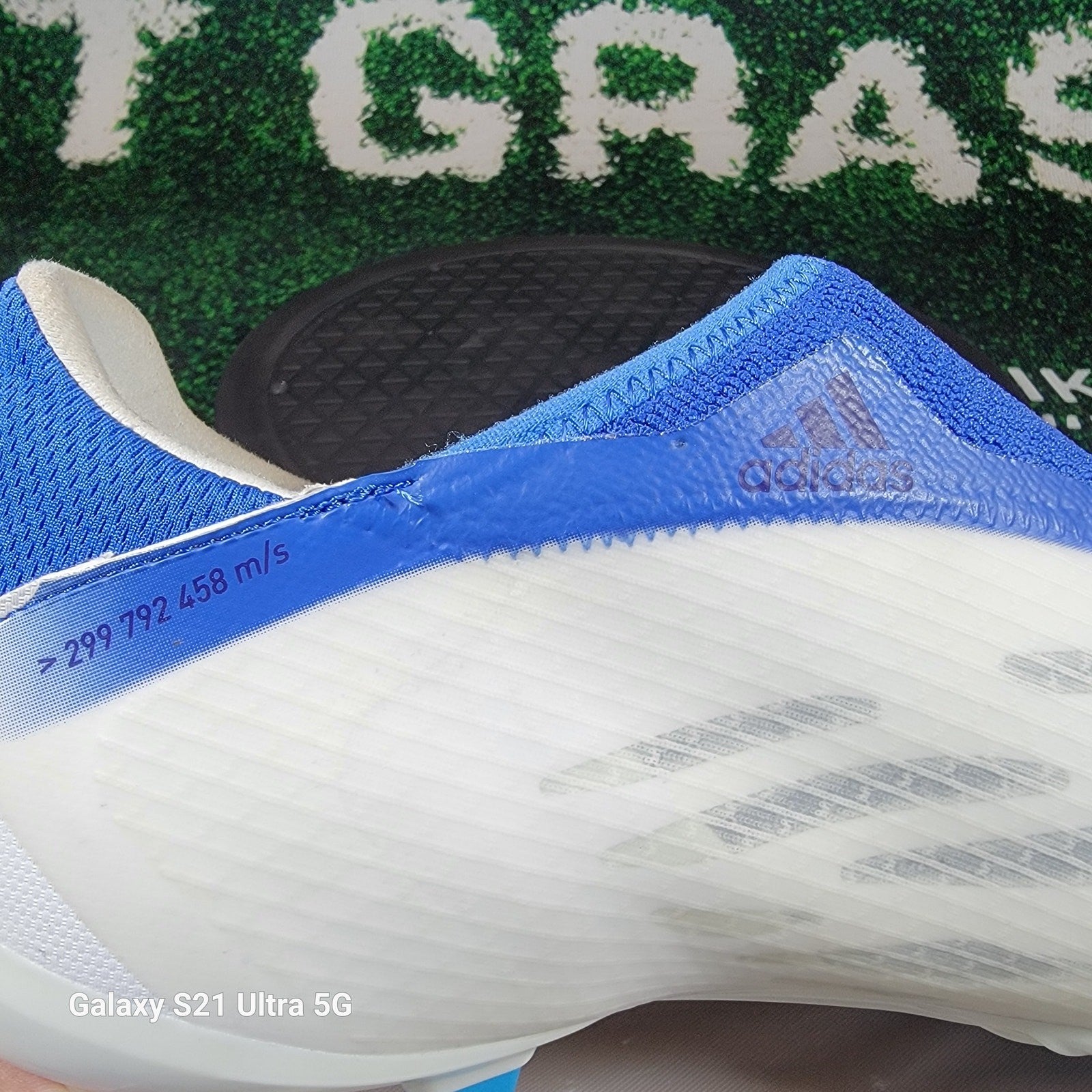Adidas X Speedflow.3 Laceless FG 'White Legacy Indigo' Sz 13 GW7495
