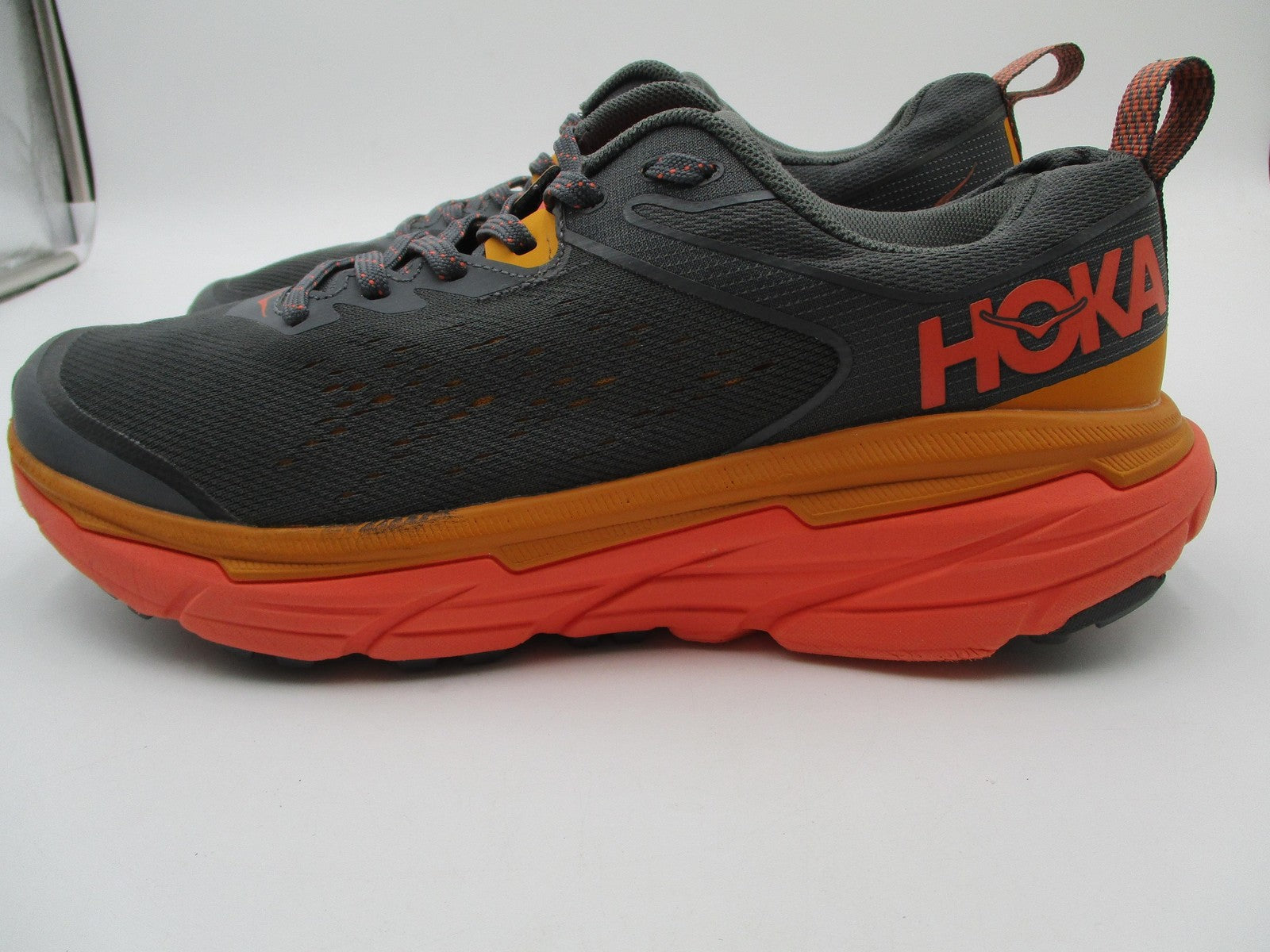 Hoka One One Challenger ATR 6 Shoes Womens Size 8.5 Gray Orange Trail 11065123