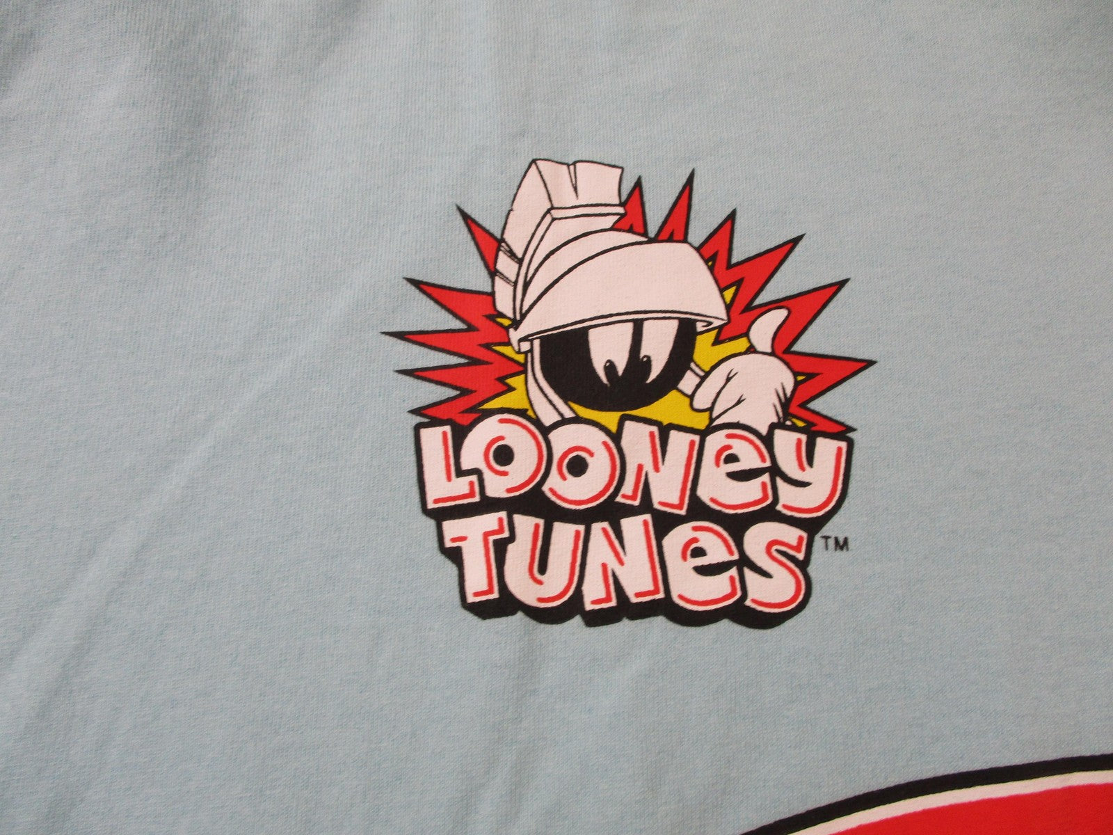 Looney Tunes Marvin The Martian Mens Medium Blue Racing Club Graphic Tee 1542443