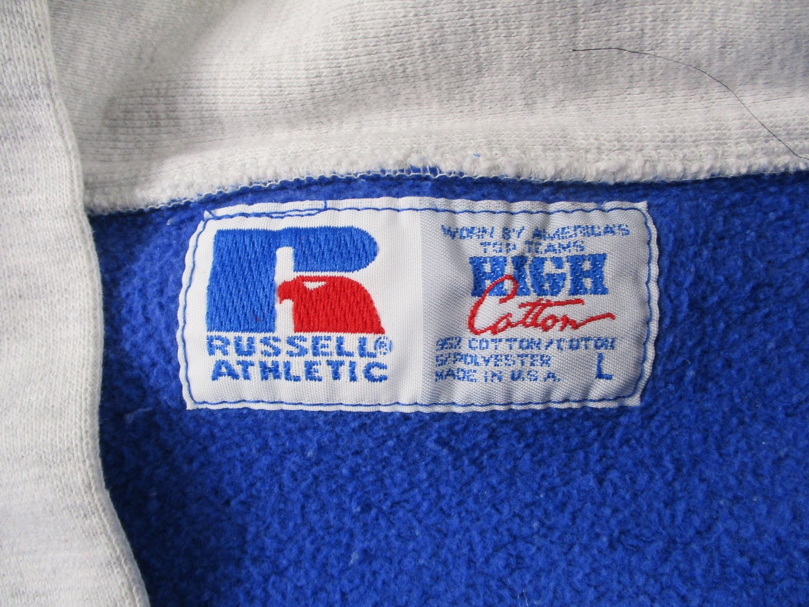 Vintage Russell Athletic Sweatshirt Mens Large Blue Button Cardigan USA Fleece2