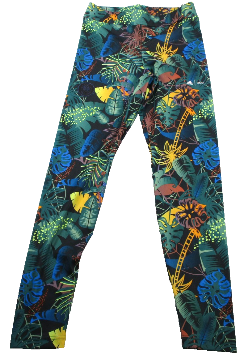 Adidas Disney AEROREADY Leggings Kids Size 1416 Multicolor Jungle Print