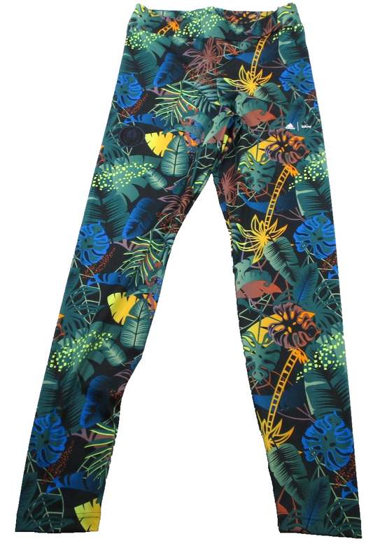 Adidas Disney AEROREADY Leggings Kids Size 1416 Multicolor Jungle Print