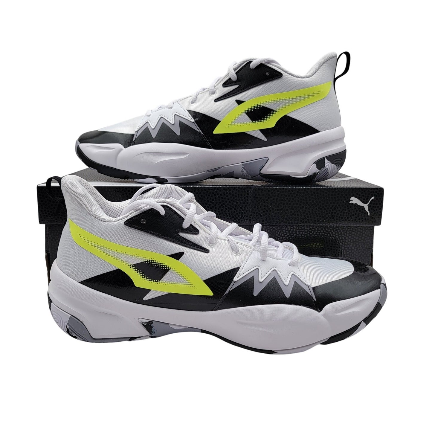 Puma Genetics White/Electric Lime Men's Sneakers