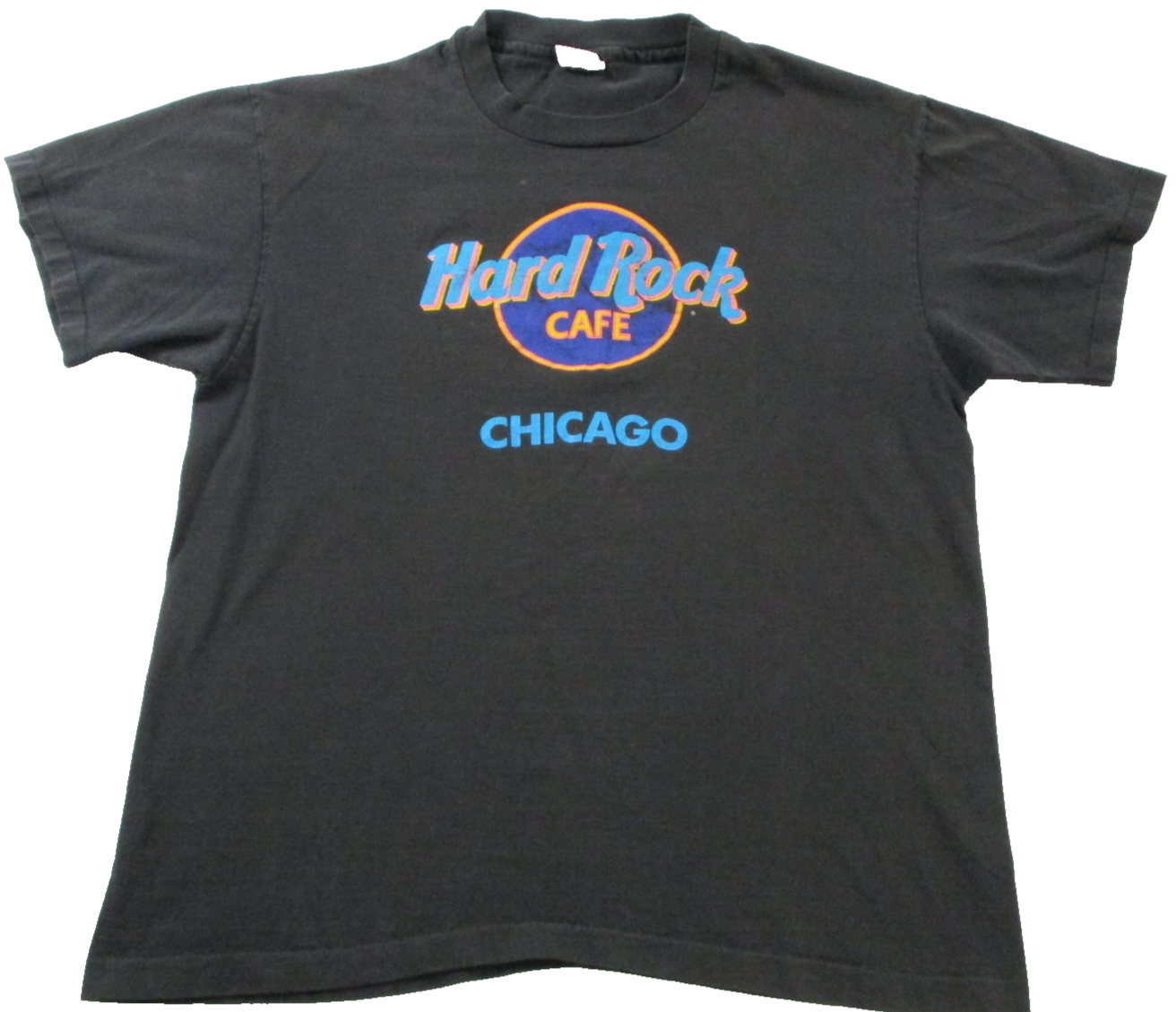 Hard Rock Cafe Chicago Shirt Mens XL Black Graphic Music Tee Made In USA 15770