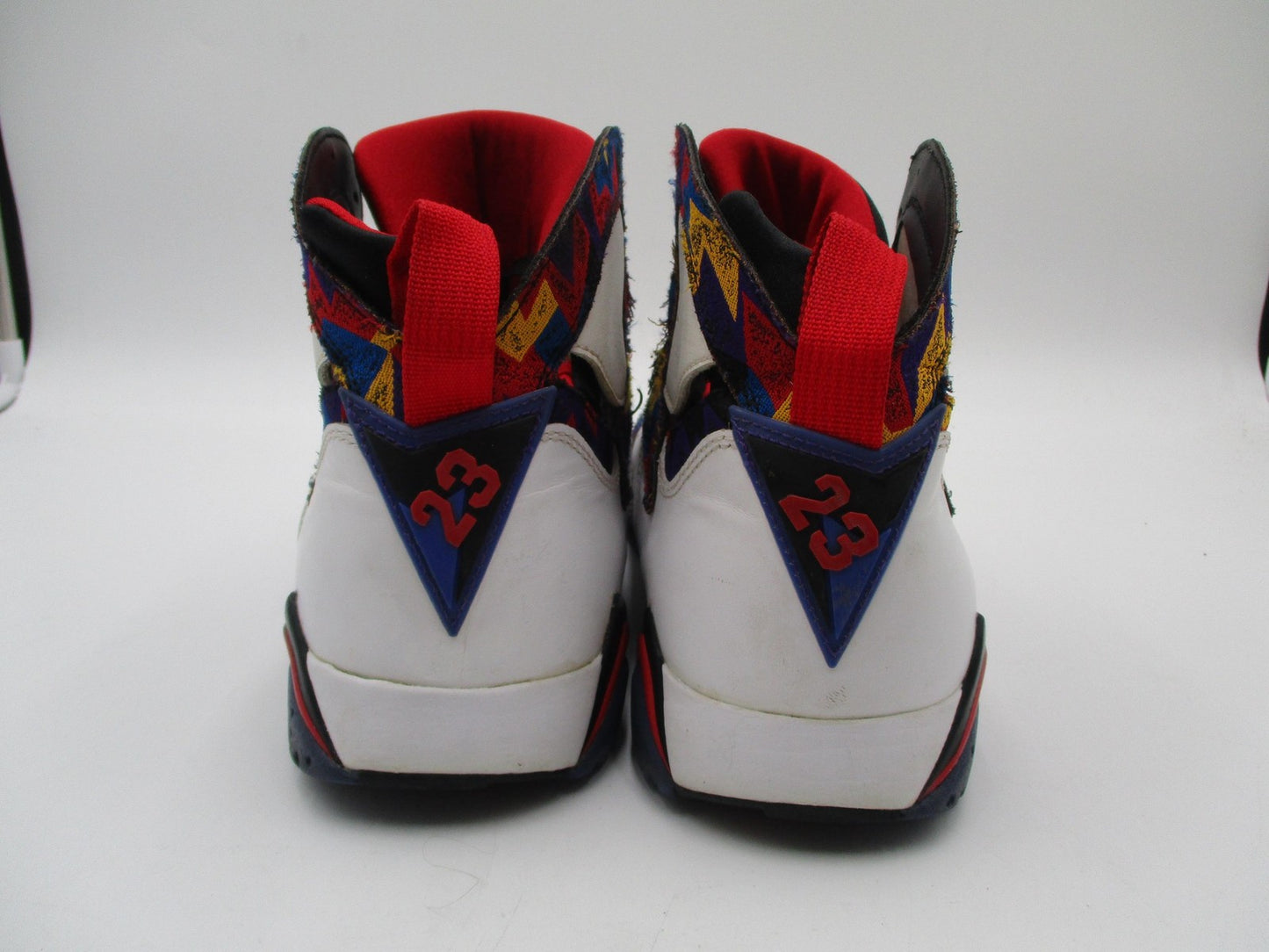 Nike Air Jordan 7 Retro Shoes Mens White Multicolor Sweater Nothing But Net 1J58