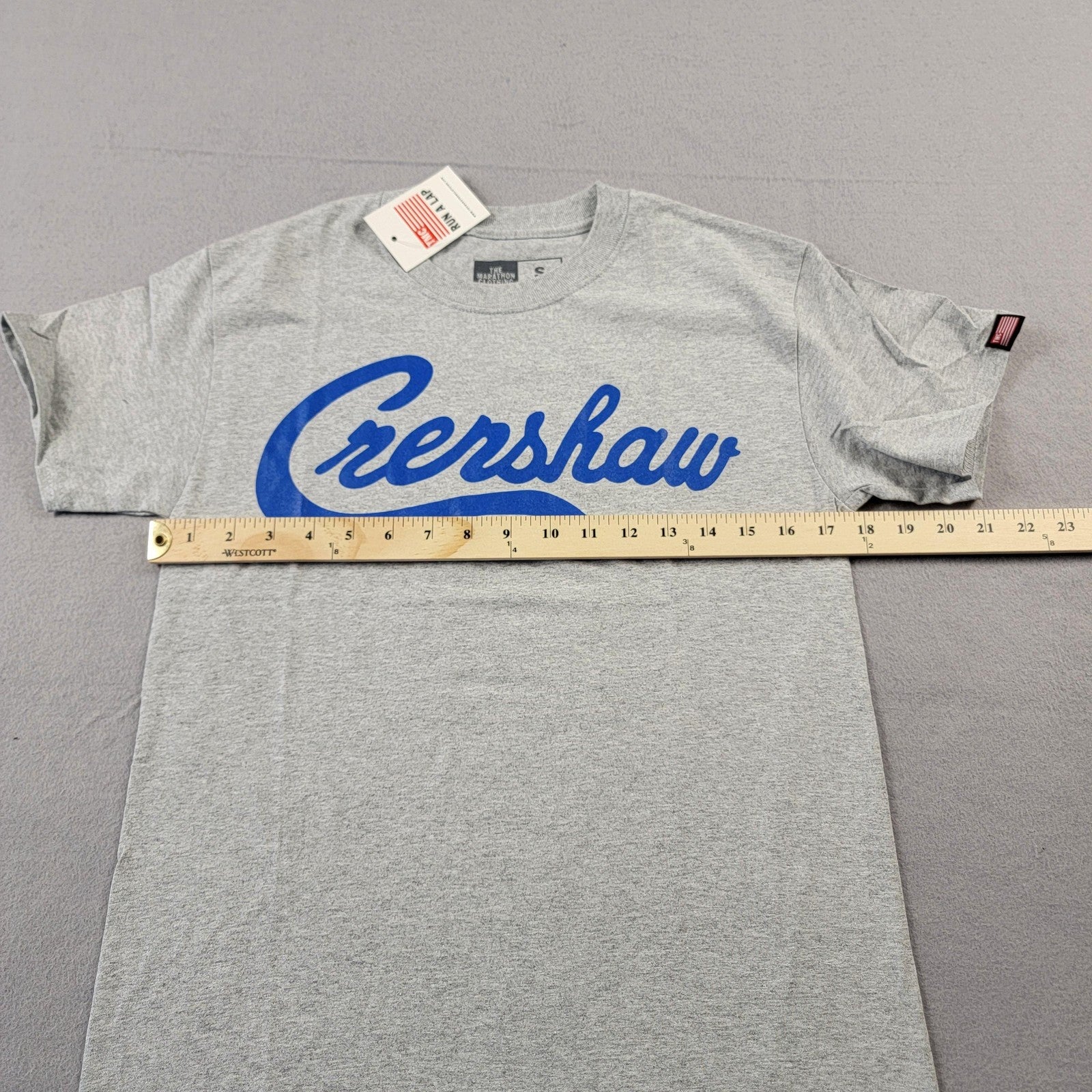 The Marathon Clothing Shirt Mens Small Gray Blue Crenshaw Graphic Tee TMC Logo8