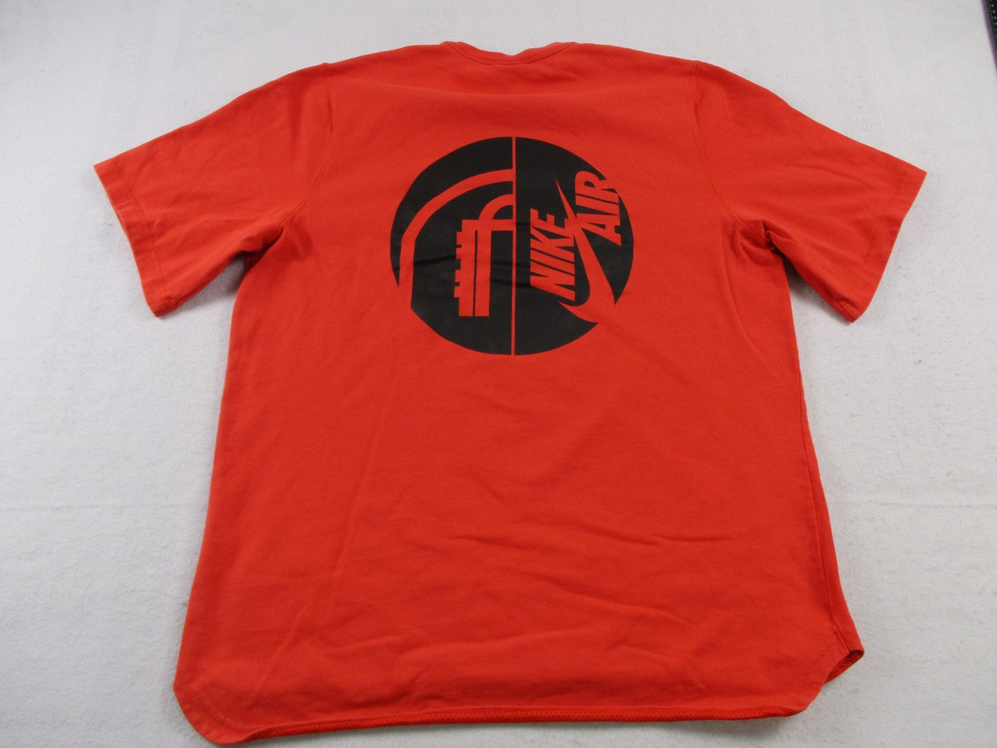 Nike Air Shirt Mens 2XL Orange Graphic Logo USA Athletics Sports Tee Crewneck1