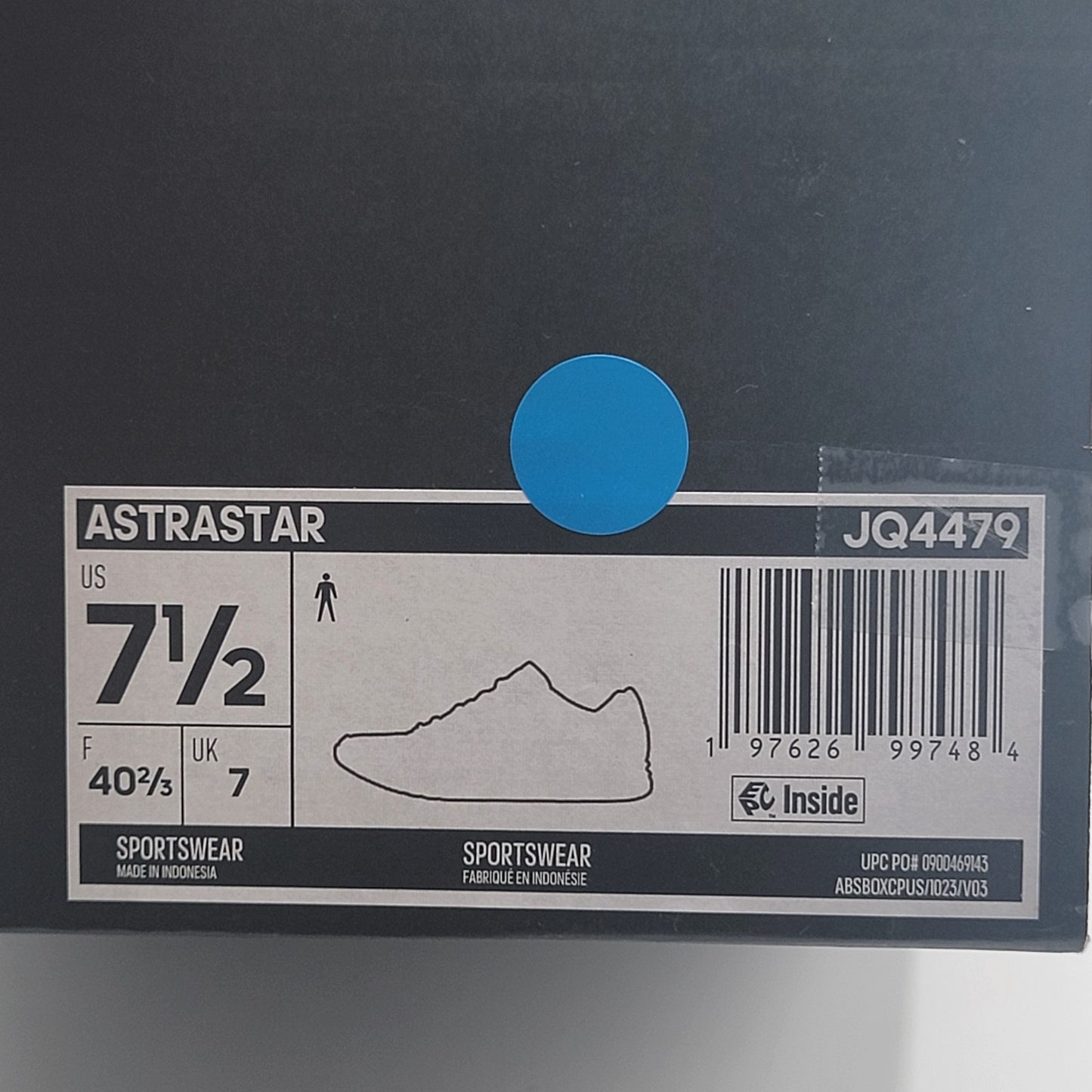 Adidas Astrastar Cloudfoam Men’s Running Shoes White Beige Size 7.5 JQ44798