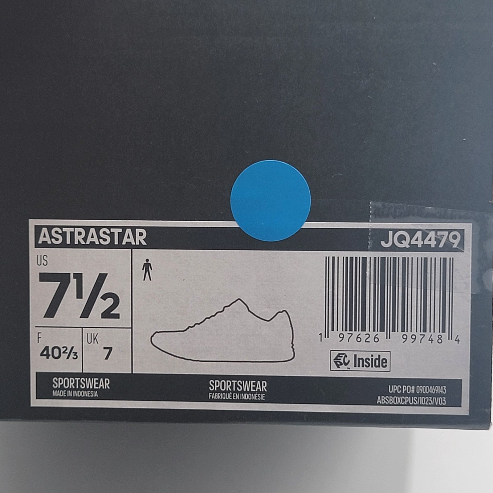 Adidas Astrastar Cloudfoam Men’s Running Shoes White Beige Size 7.5 JQ44798