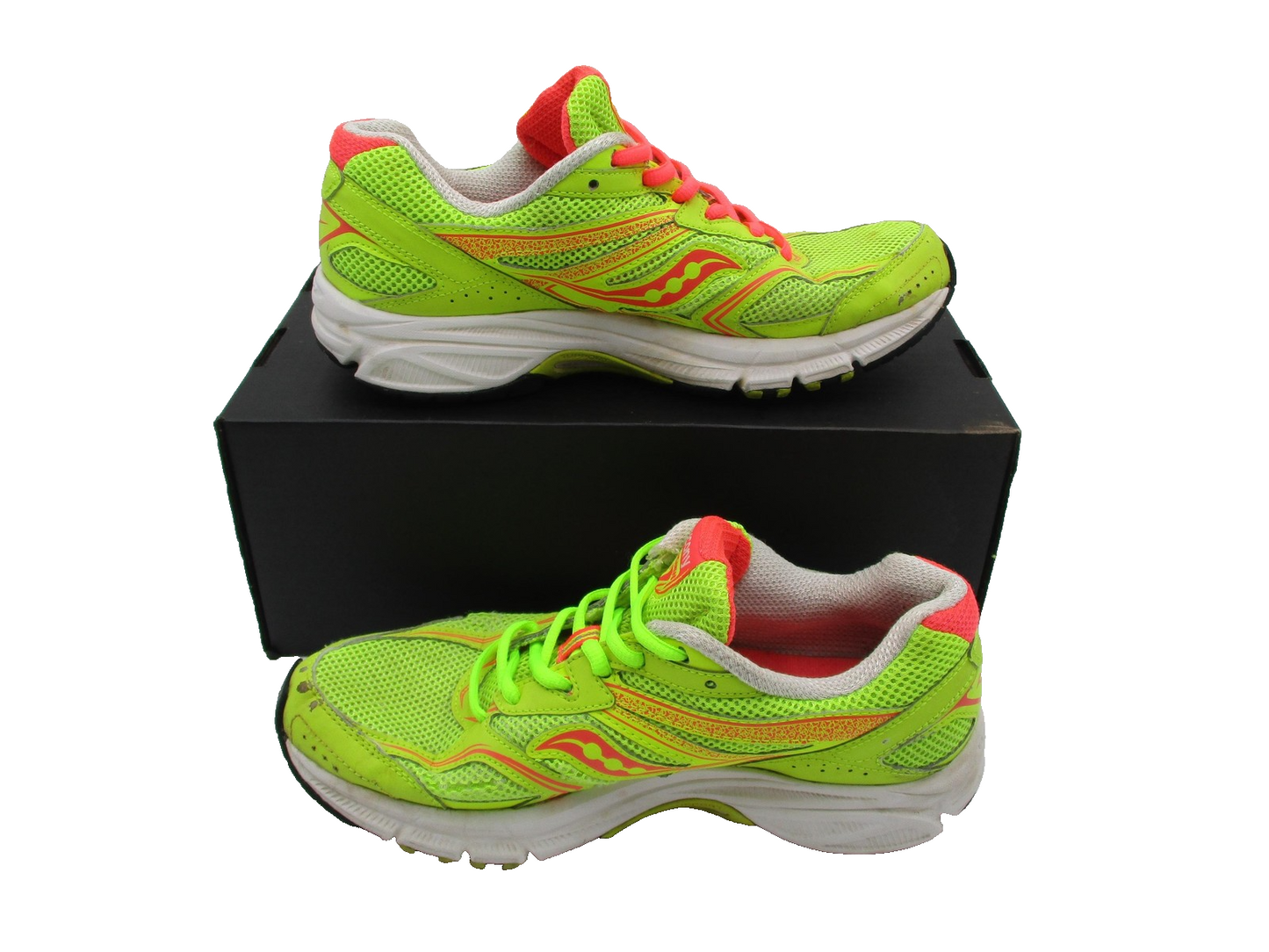 Saucony Cohesion 9 Shoes Womens Size 10 Neon Green Pink Running S1526226 (1G7)3
