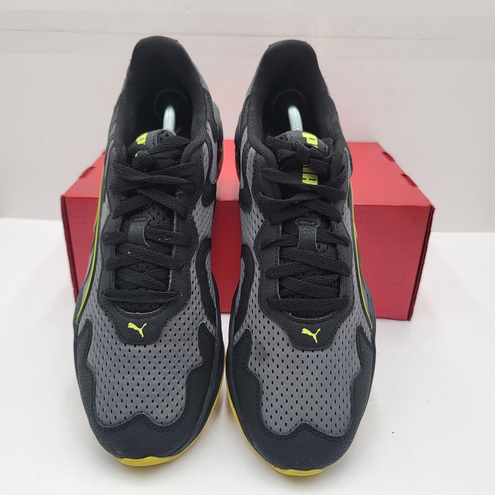 Puma RSX SoftFoam+ Grey Black Yellow Mens Running Sneakers US12 19312509