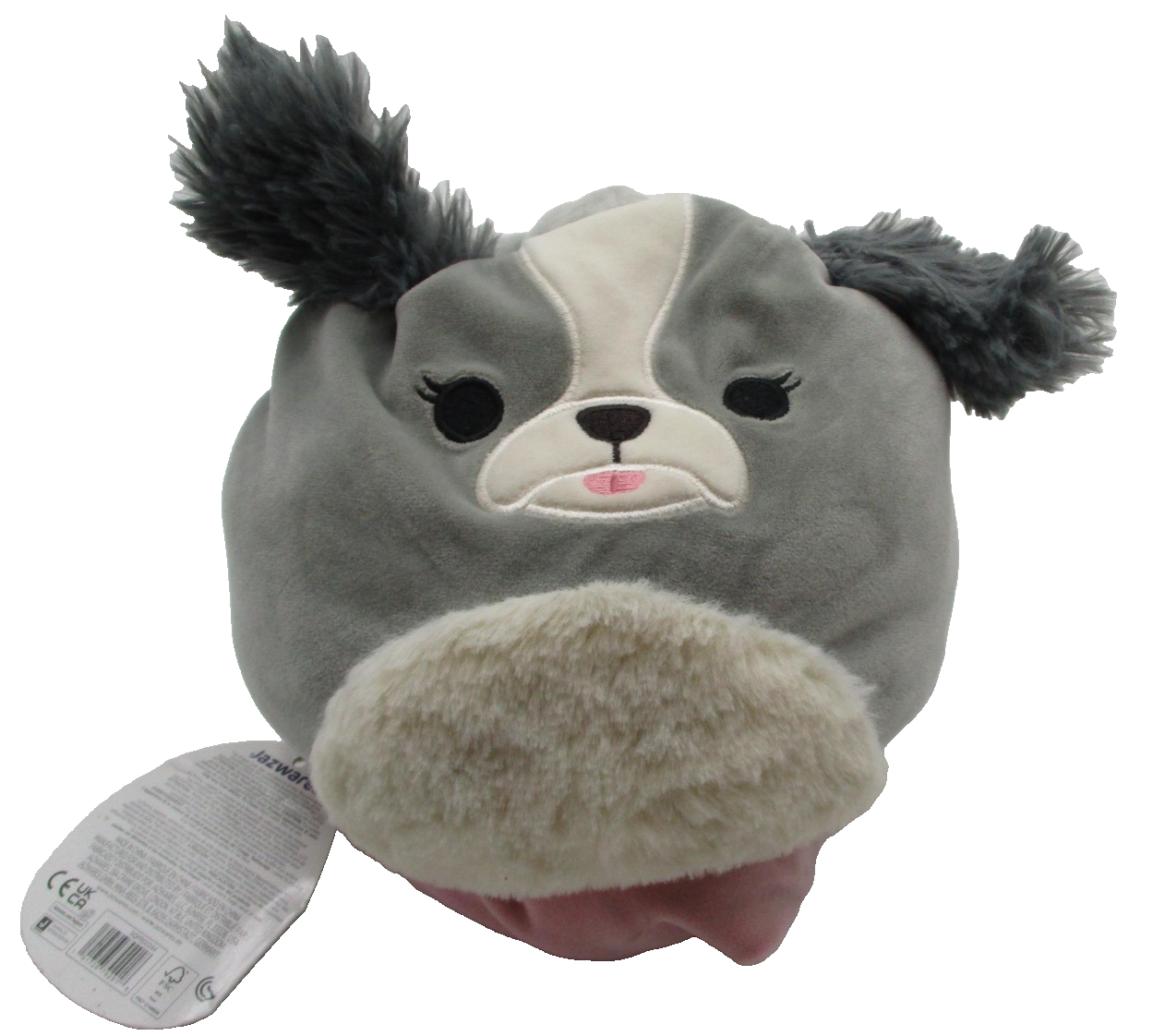 Squishmallows FlipaMallows Geraldine Malu Cat Plush Small Pink Gray Reversible0