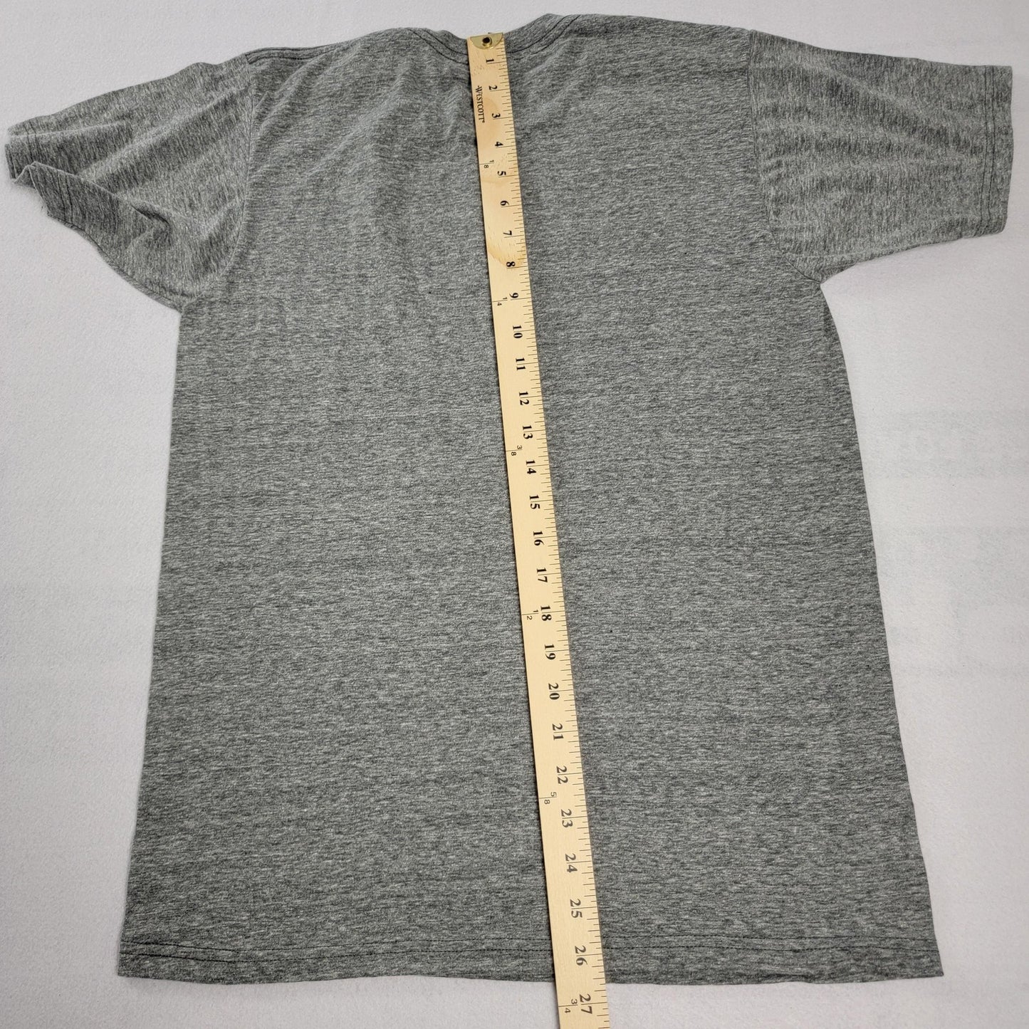 Optima Shirt Mens Medium Gray Snowflake Crewneck Short Sleeve Basic Casual T 6464