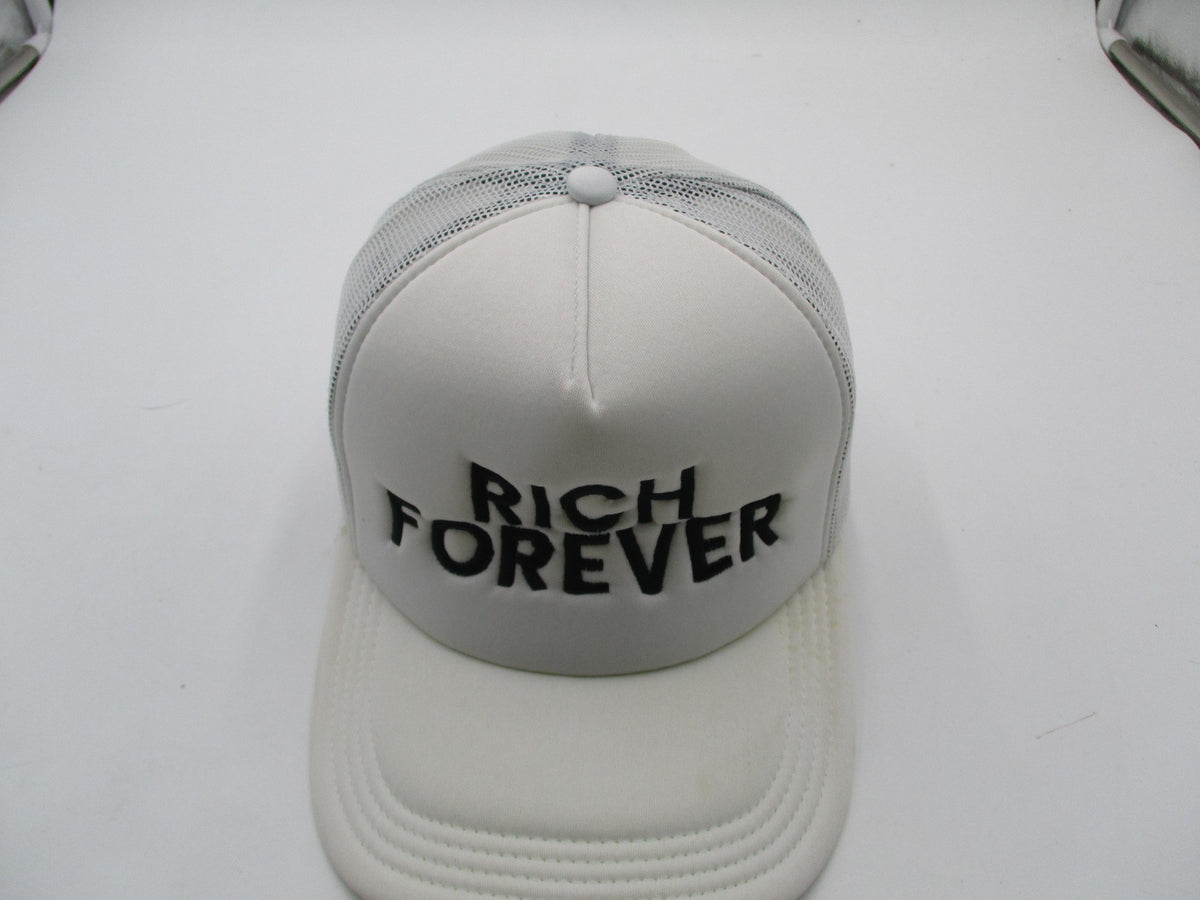 Crowns By Lids Hat Cap Snap Back Mens One Size White Rich Forever Trucker Mesh9