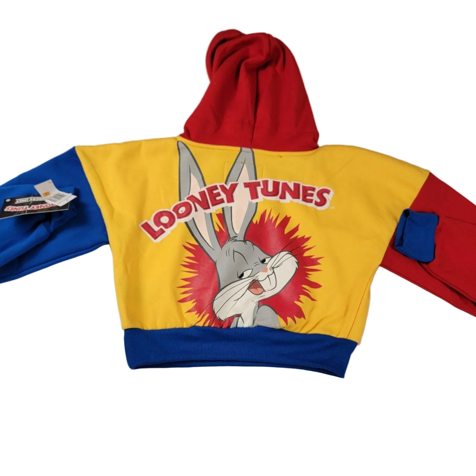 Members Only Loony Tunes Crop Top Hoodie Womens Sz S