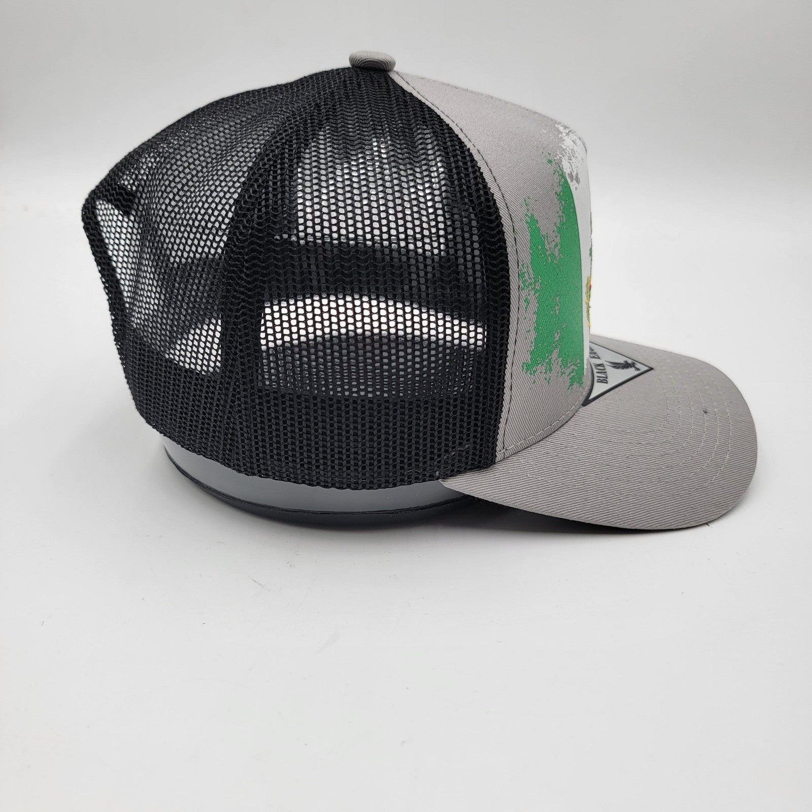 Black Eagle Hat Cap Snap Back Gray Mexico Flag Trucker Mesh Embroidered Mens3