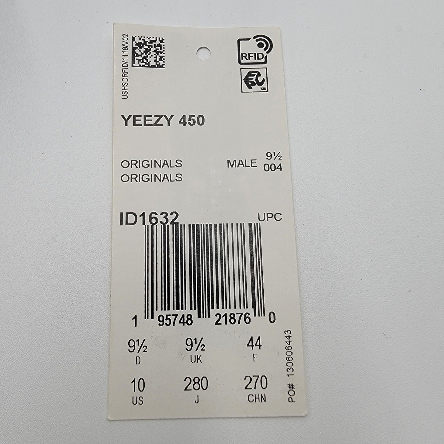 Yeezy 450 'Stone Teal'Sz 10 ID16325