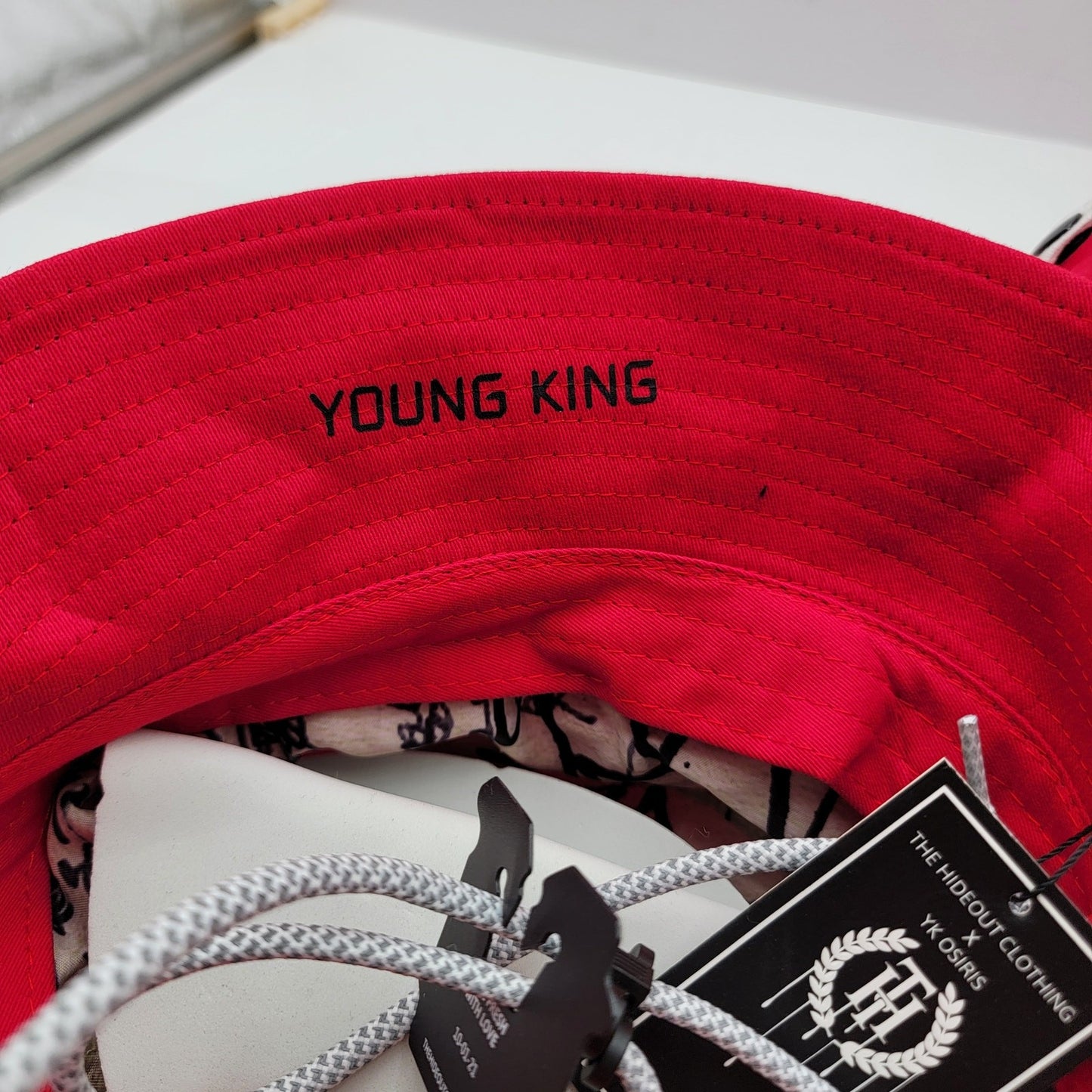 THC x YK Osiris Young King Bucket Hat Red White Collab Limited Edition 200 Made4