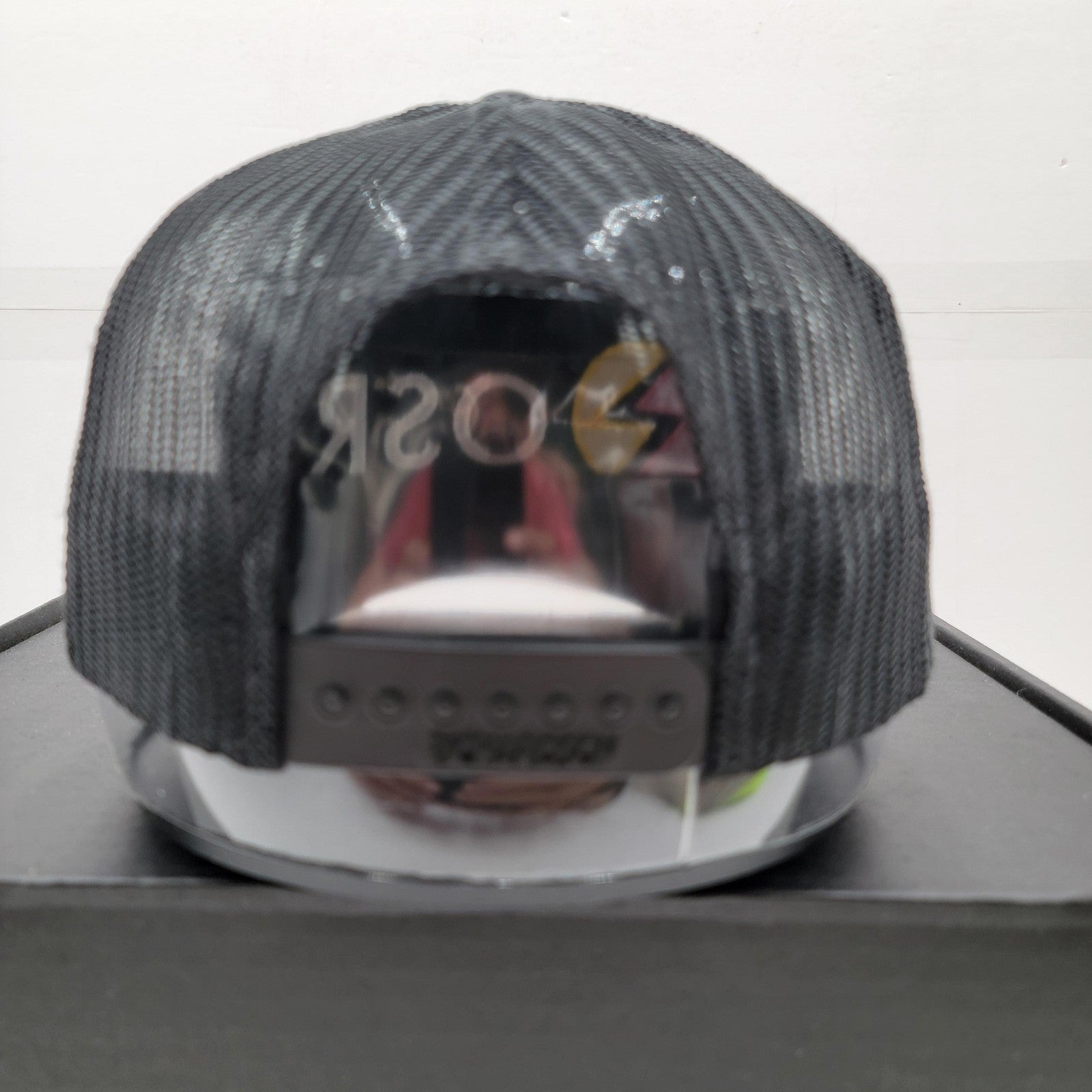 OSR Hat Cap Snap Back Black Gray Mesh Trucker Embroidered Patch Mens Richardson4