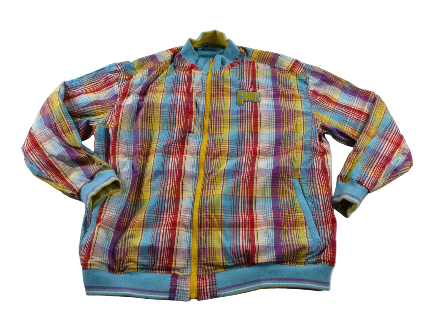 COOGI Jacket Mens 3XL Multicolor Reversible Bomber Australia Graphic Hip Hop0
