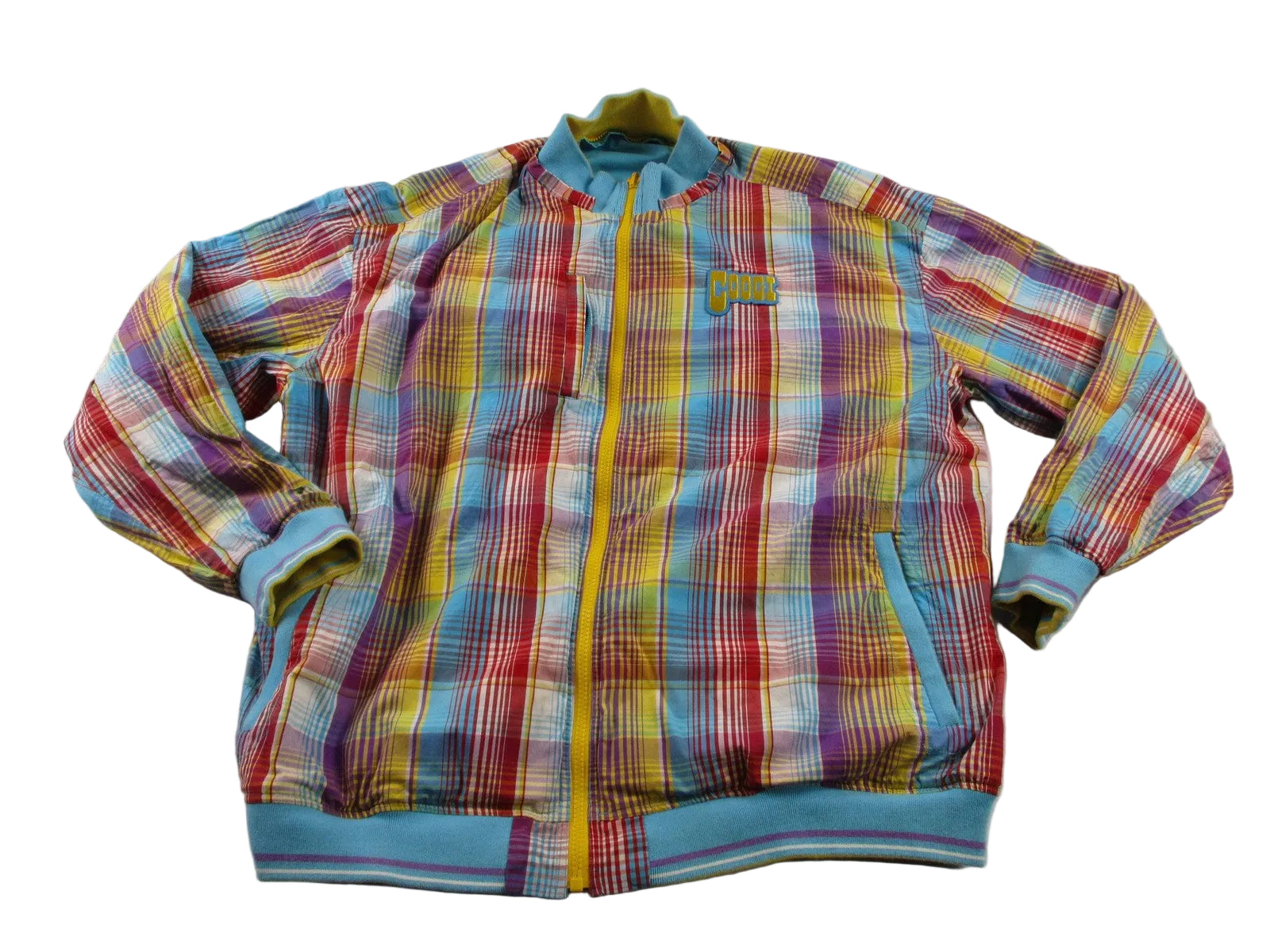 COOGI Jacket Mens 3XL Multicolor Reversible Bomber Australia Graphic Hip Hop0