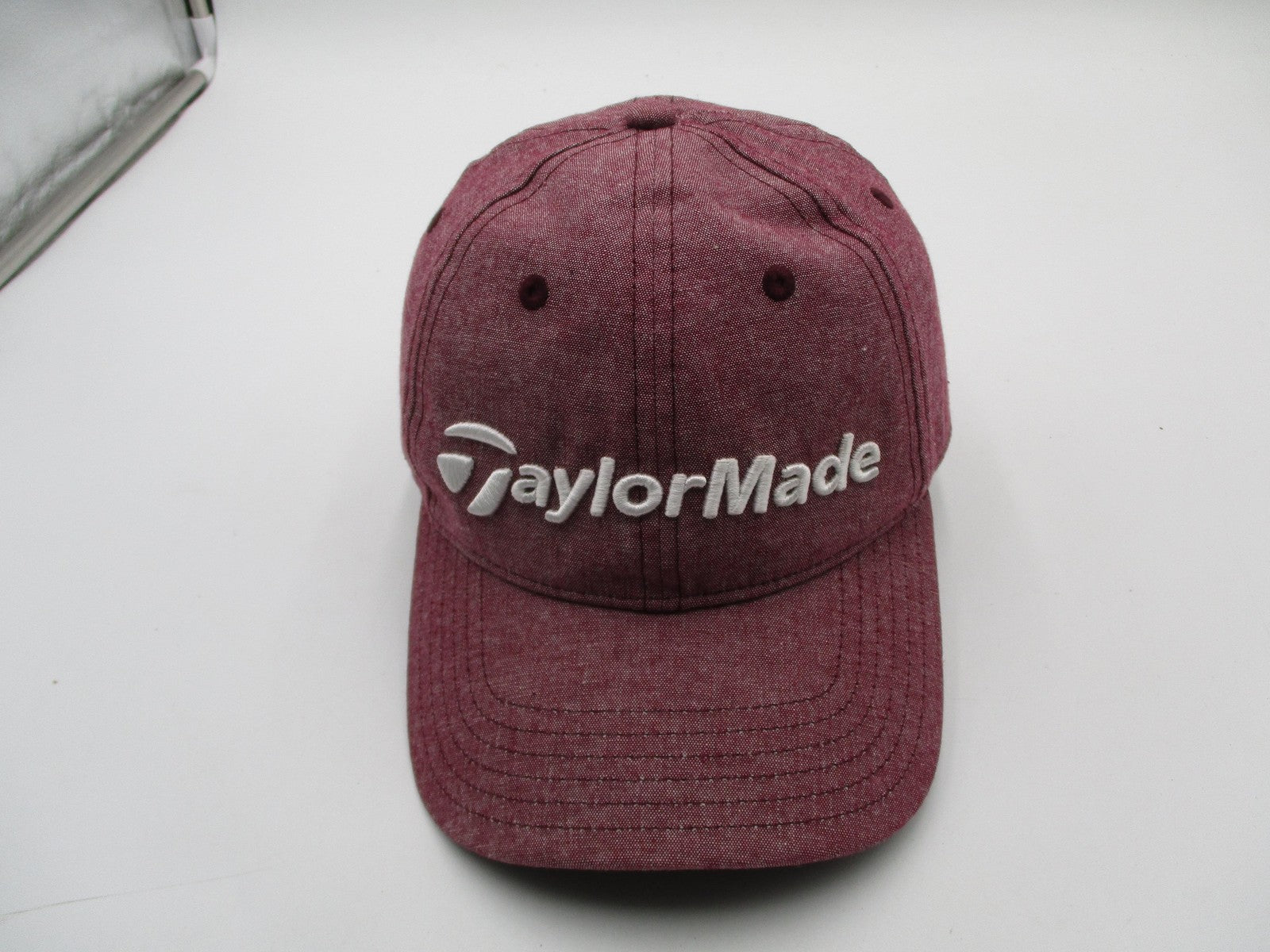 TaylorMade Hat Cap Strap Back Mens One Size Red Lightweight Golf Embroidered7