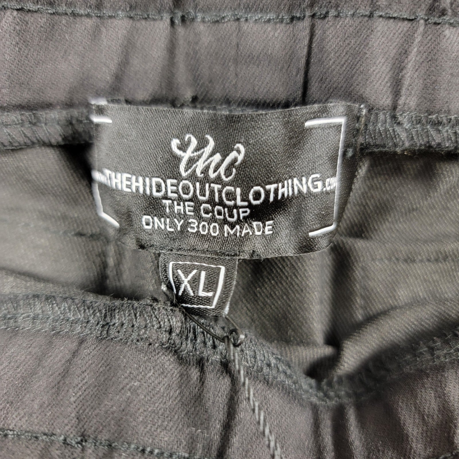 The Hideout Clothing “The Coup” Cargo Joggers XL Black LimitedEdition NWT