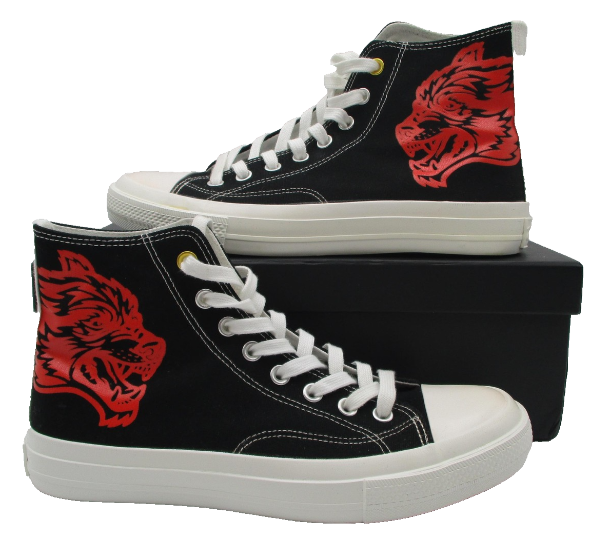 Darc Sport High Top W1DIOS Shoes Mens Size 10 Black Red Wolves Club Sneakers0