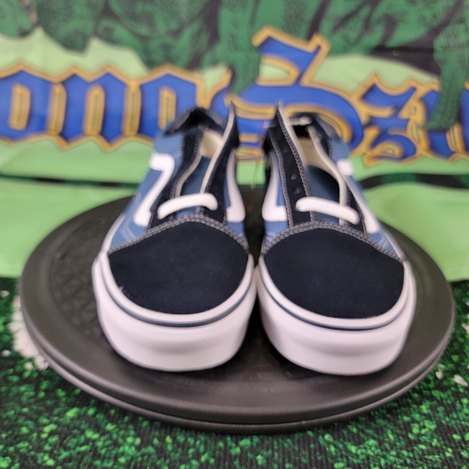 VANS Old Skool Navy Blue Canvas Suede Skateboard Sneakers Sz 5.5M 7W VN000D3HNVY3