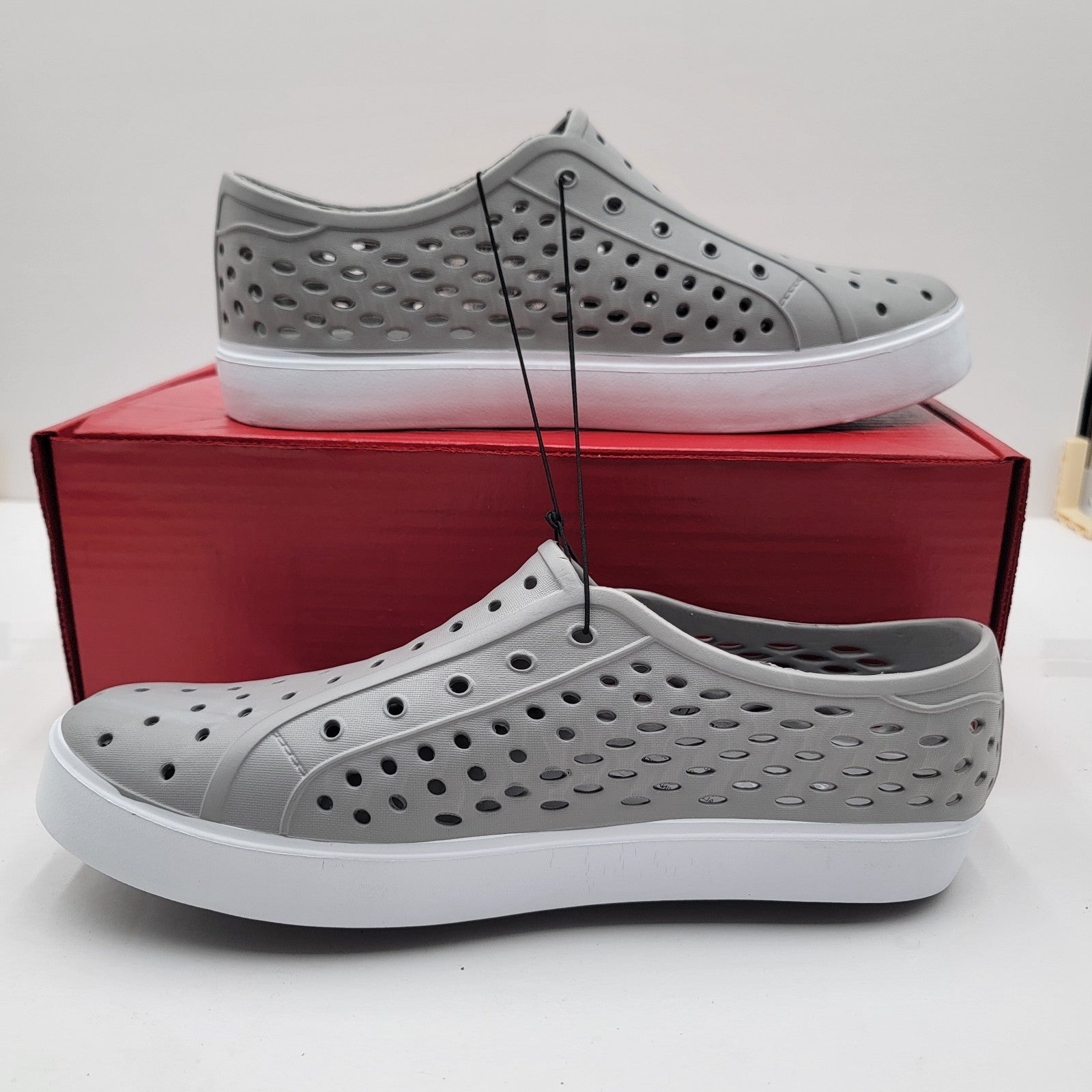 London Fog Mens Size 10M Gray Bately Slip On Waterproof Lightweight Casual