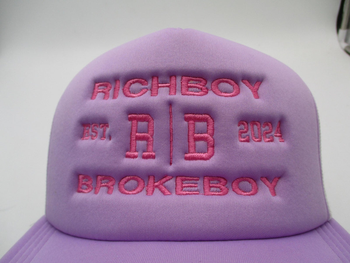 Richboy Brokeboy Hat Cap Snap Back Mens One Size Purple Trucker Crowns By Lids2